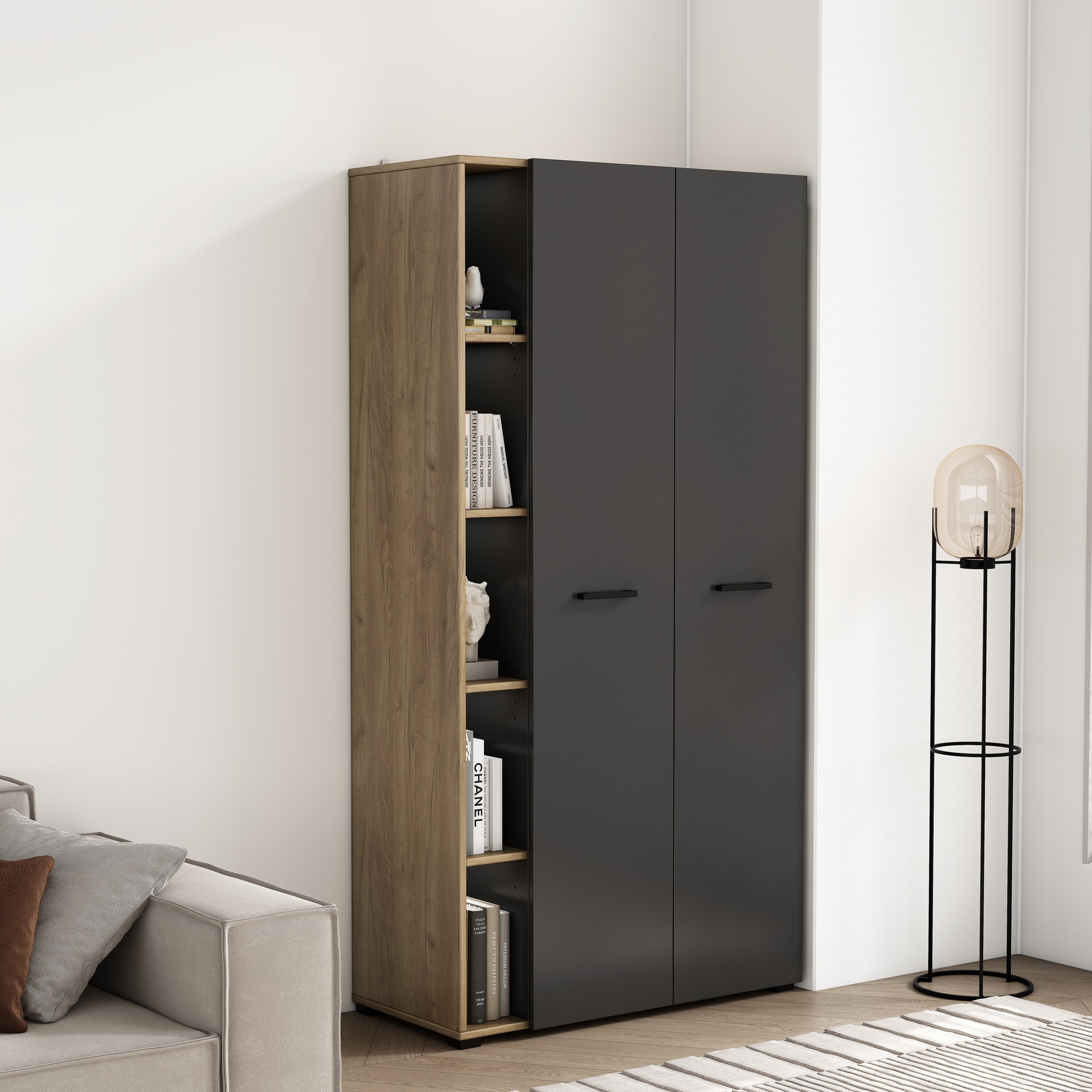 OTTO home Computerschrank »Moid« Set,  für Arbeitszimmer, mit zwei Türen, mit Tastaturauszug