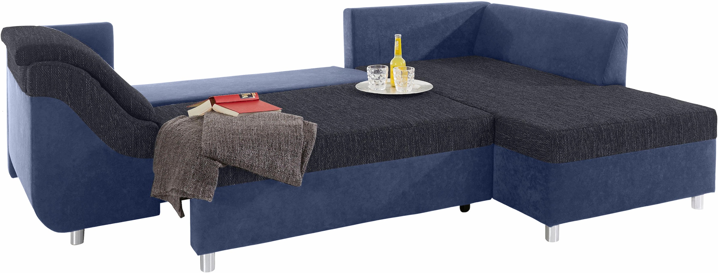 COLLECTION AB Ecksofa »Sally L-Form«, mit und ohne Bettfunktion, inklusive loser Rücken- und Zierkissen