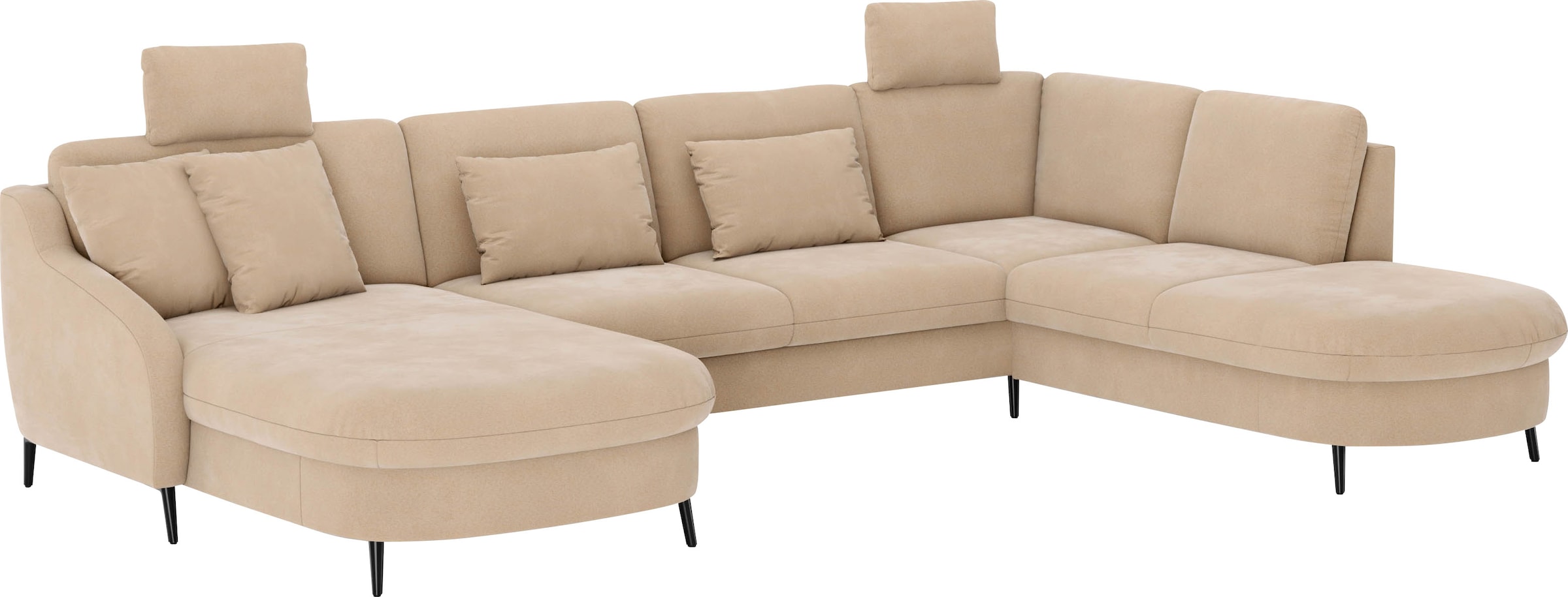 sit&more Wohnlandschaft »Soul U-Form«, wahlweise mit Bettfunktion und Bettkasten oder Schubkasten