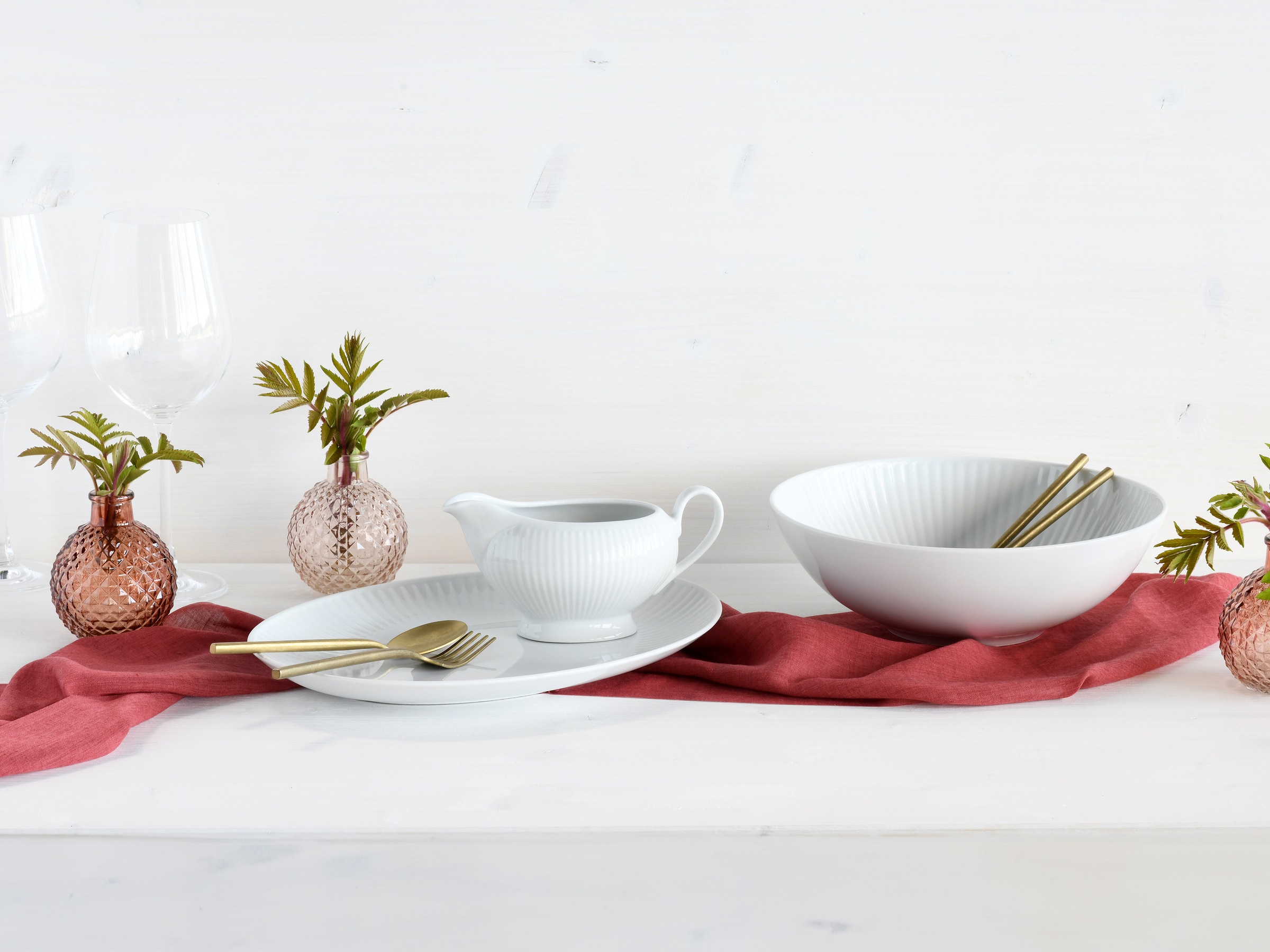 CreaTable Servier-Set »Valencia, Servierset, 3-tlg«, (Set, 3 tlg.), Elegant, Boho Chic