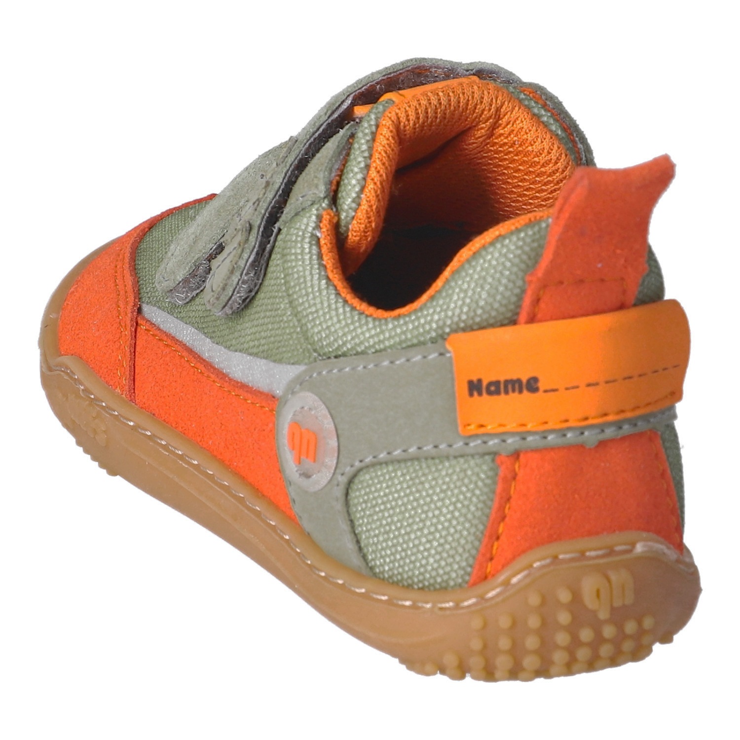 qnuffs Barfußschuh »Erle«  Klettschuh, Halbschuh, Sneaker mit Kontrastbesätzen