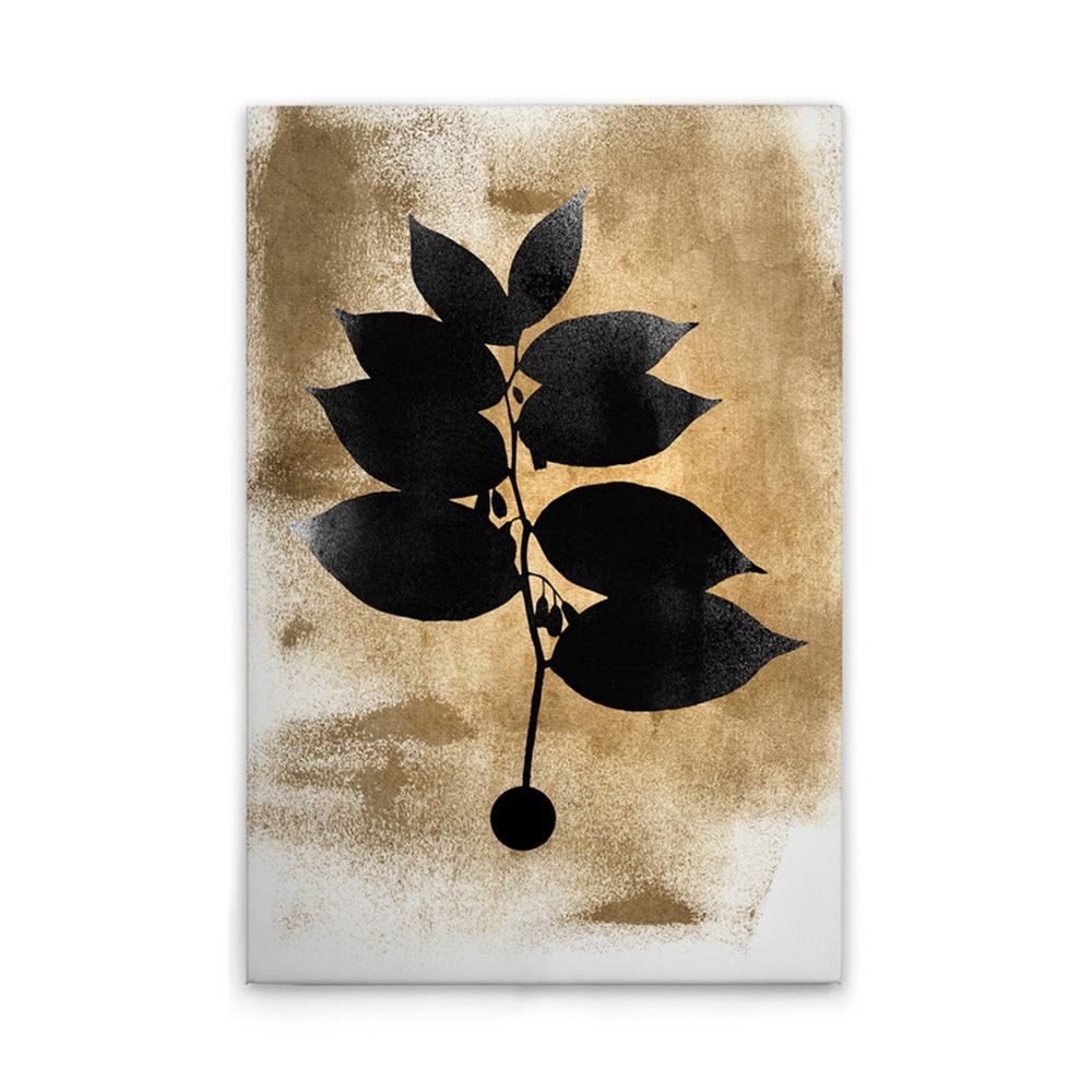 A.S. Création Leinwandbild »Dark Leafs - Wandbild Creme Gold Schwarz Keilra günstig online kaufen