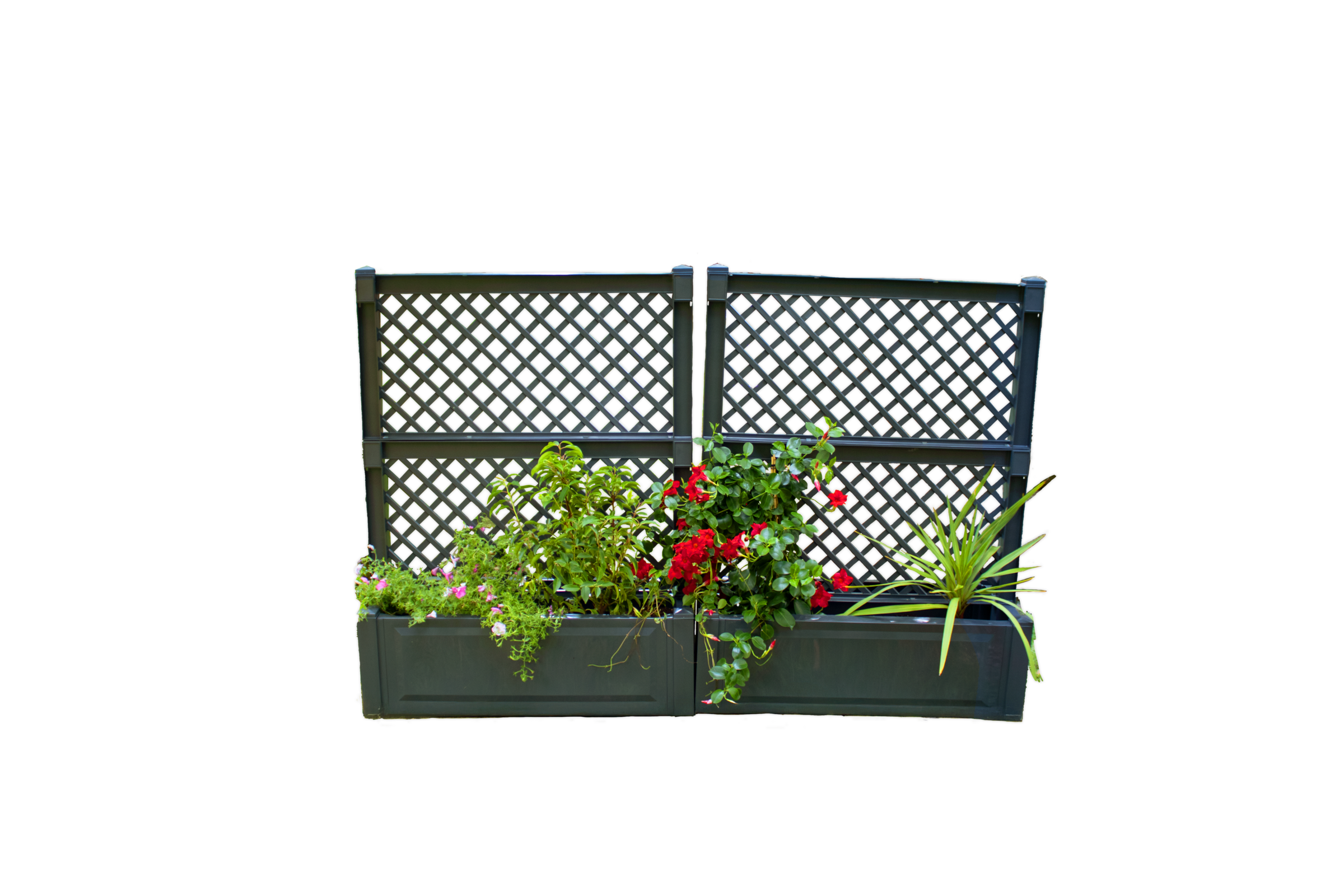 KHW Spalier 2er-Set Pflanzkasten groß 100 cm mit Zentralspalier