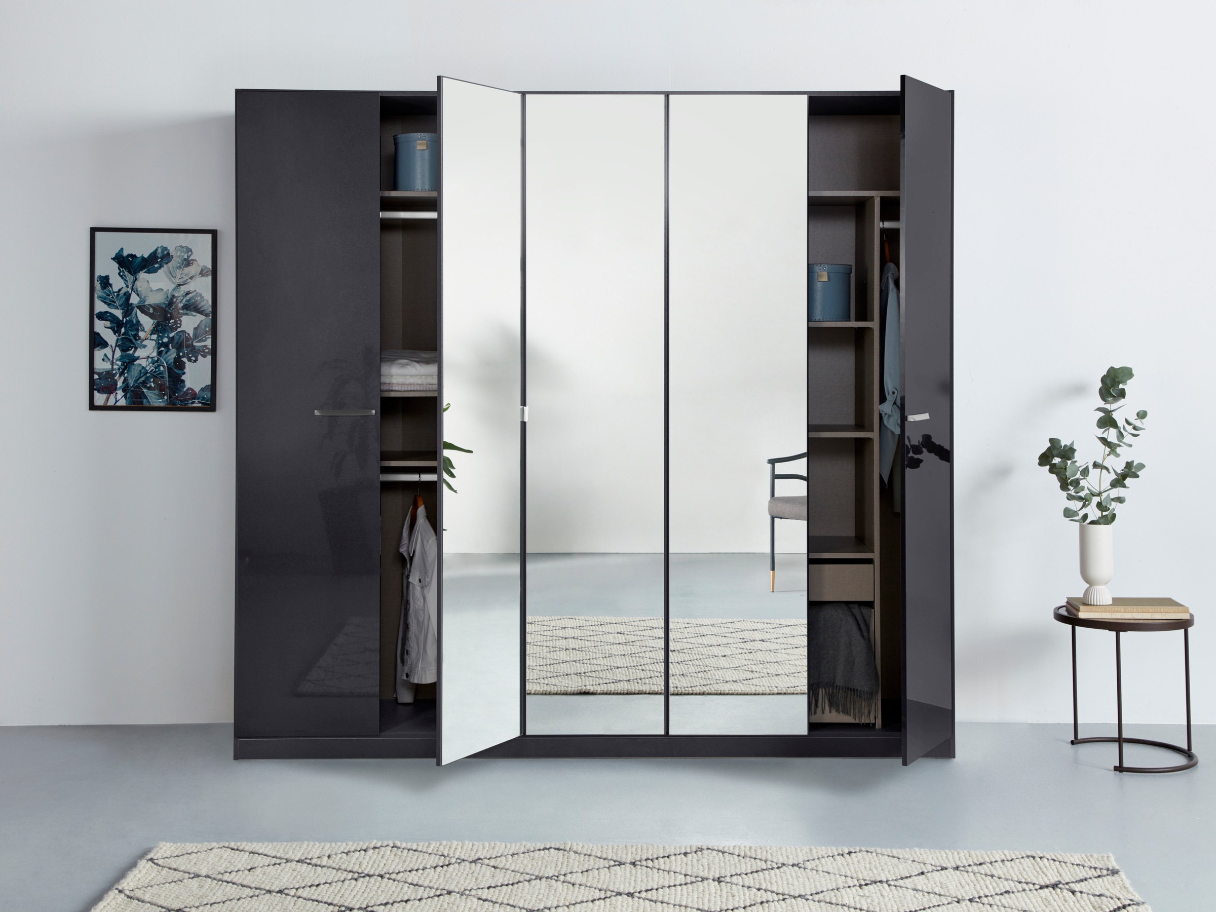 rauch Drehtürenschrank »Kleiderschrank Schrank Garderobe TOPSELLER OTELI inkl. Inneneinteilung«, mit 3 Innenschubladen extra Böden optional mit Spiegel MADE IN GERMANY