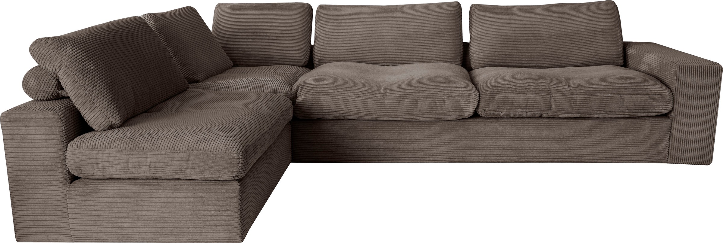 alina Ecksofa »Sandy« mit losen Sitz und Rückenkissen, in modernem Cordstof günstig online kaufen