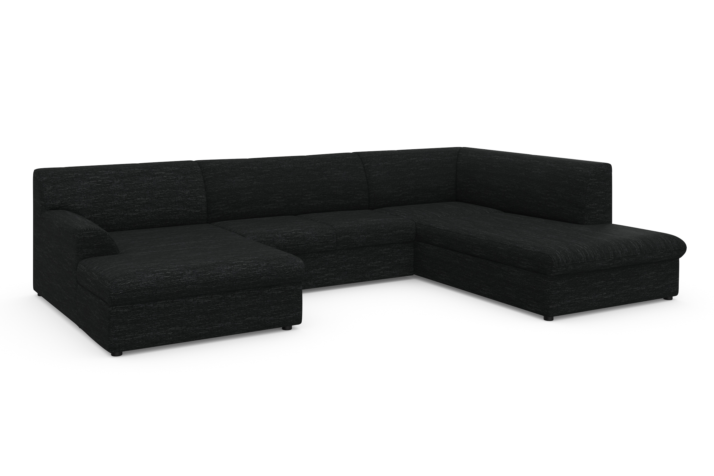 DOMO collection Wohnlandschaft »Topper, elegant und zeitlos, komfortabel, U-Form«, wahlweise mit Bettfunktion