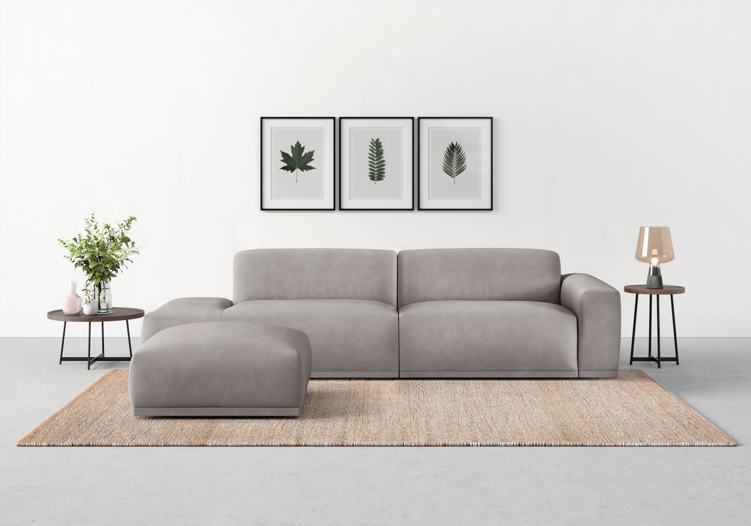 TRENDMANUFAKTUR Big-Sofa »Braga, mit hochwertigem Kaltschaum, Megasofa, in Cord erhältlich« modernes Big-Sofa, Couch mit hohem Sitzkomfort, 277/72/107 cm (B/H/T)
