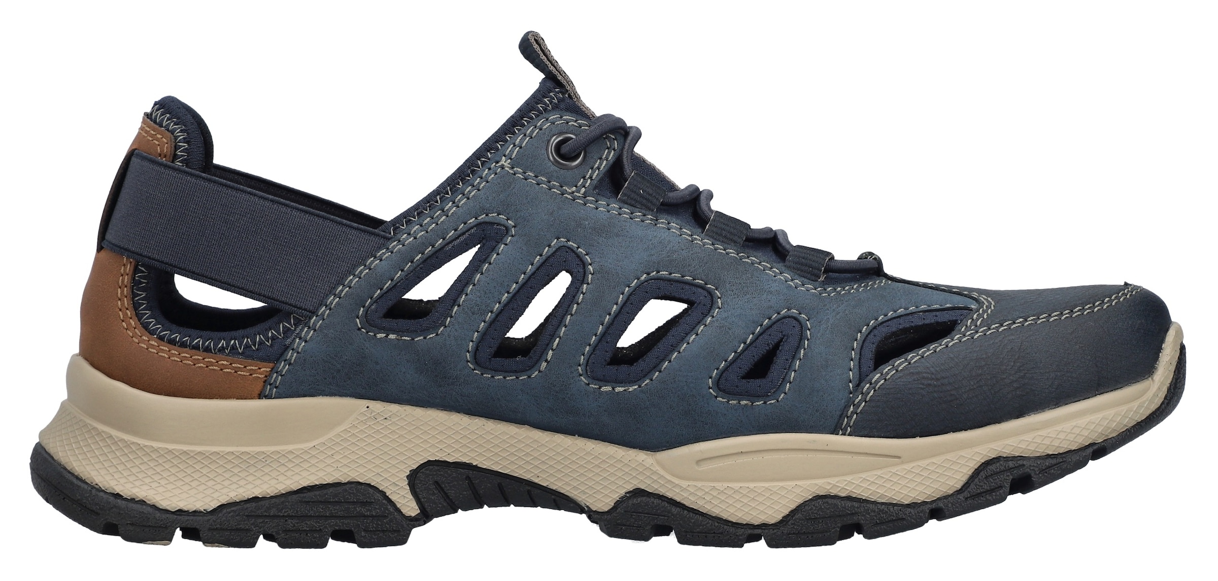 Rieker Slip-On Sneaker, Schlupfschuh, Trekkingschuh, Outdoorschuh mit Gummizug