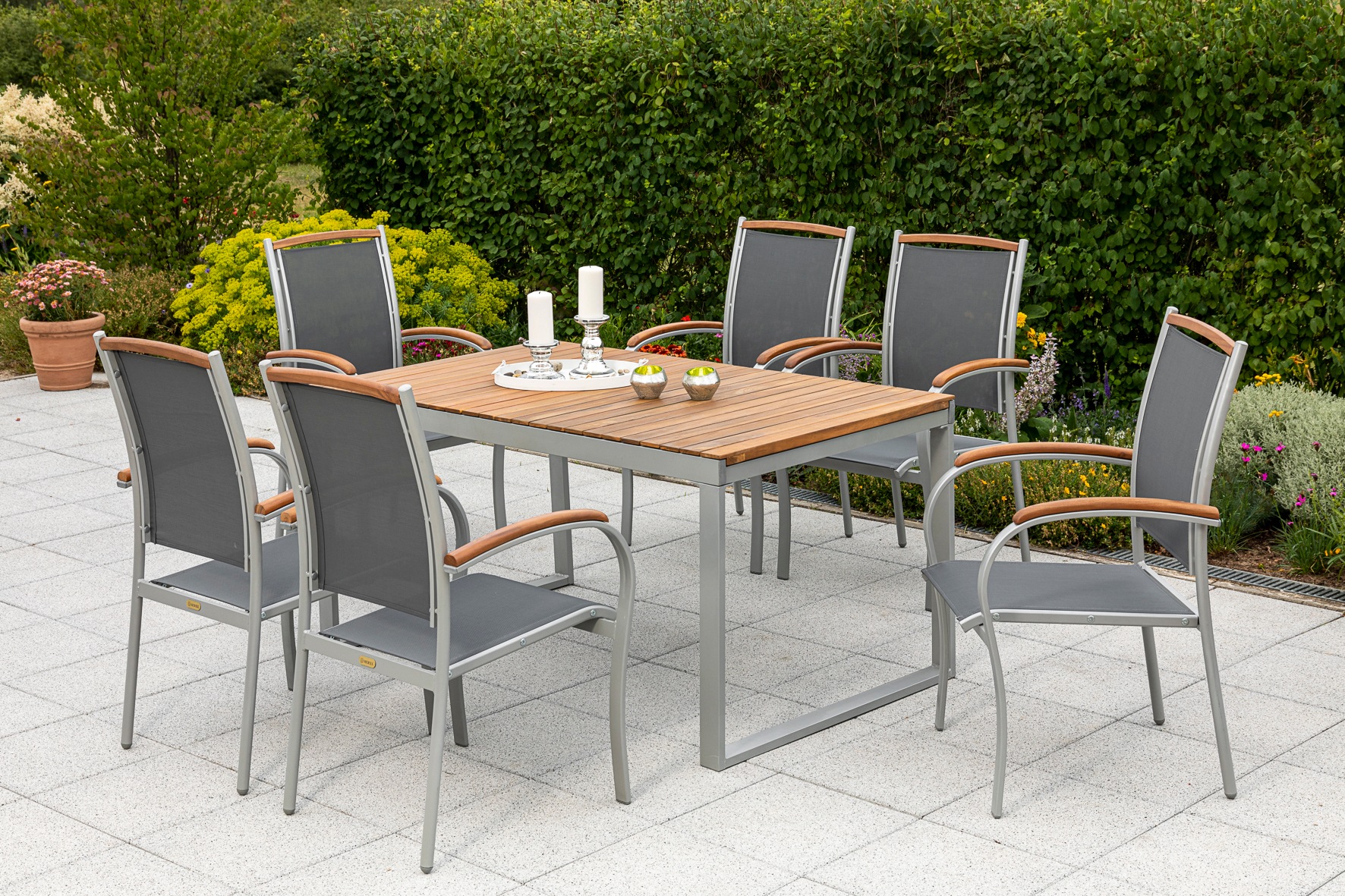 MERXX Garten-Essgruppe »»Siena«« Set, Pulverbeschichtetes Aluminiumgestell, günstig online kaufen