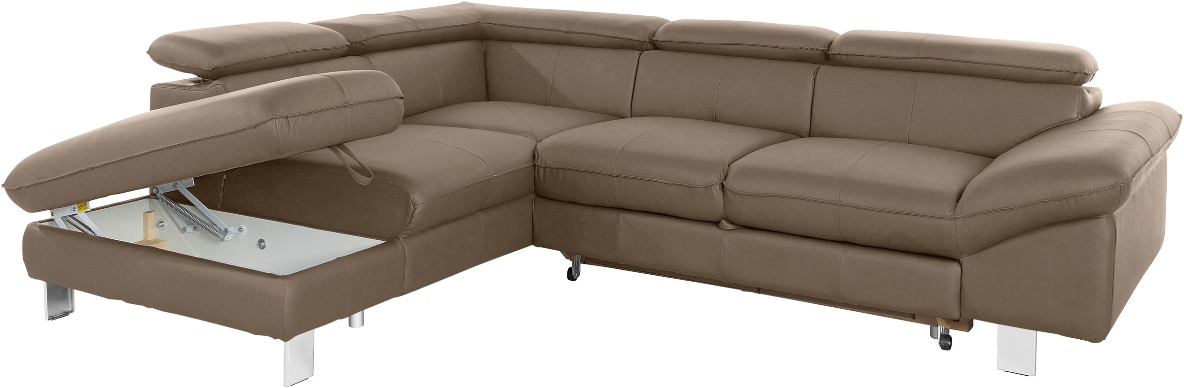 COTTA Ecksofa »Driver L-Form«, mit Kopfteilverstellung, wahlweise mit Bettfunktion & Bettkasten