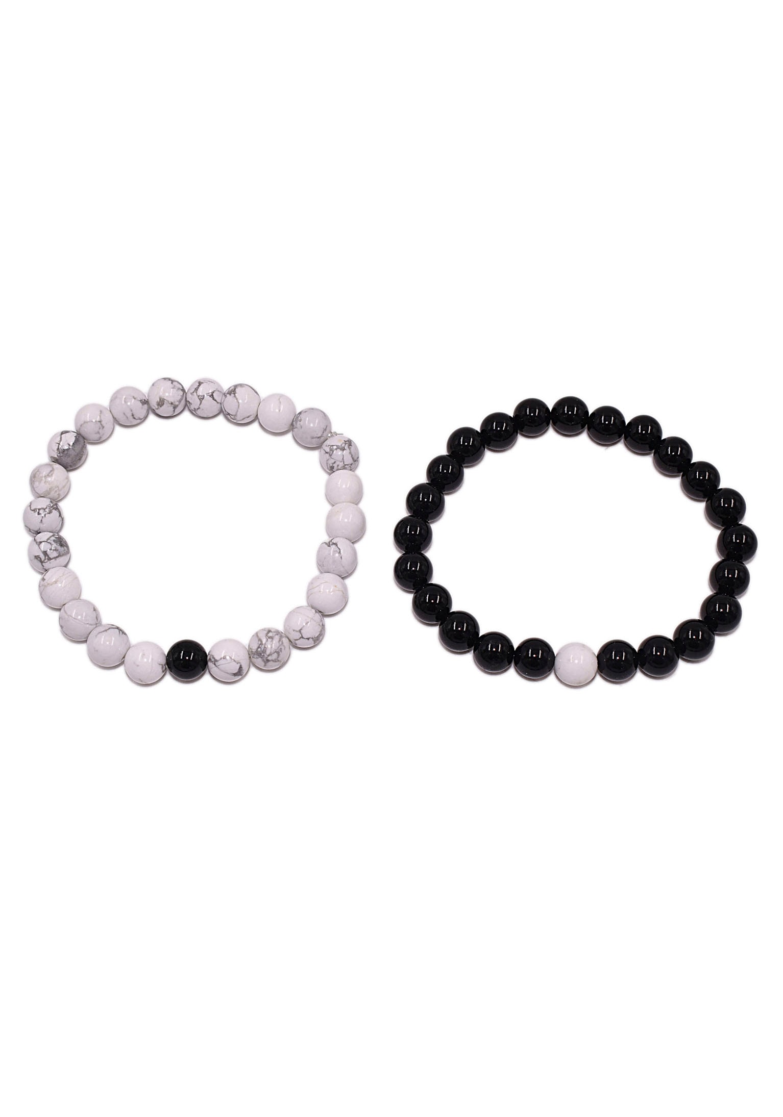 Firetti Armband Set »Multipack Schmuck Geschenk Zugarmbänder Steinarmband Edelstein«, (Set, 2 tlg.), Made in Germany - mit Howlith, Türkis oder Dalmatiner Jaspis und Onyx