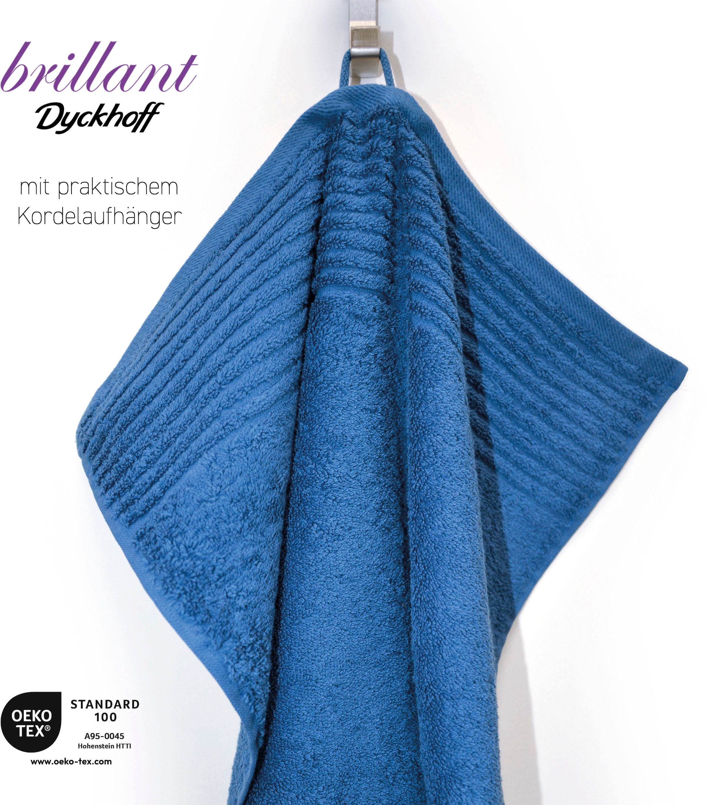 Dyckhoff Handtuch Set »Brillant«, Set, 6 tlg., Walkfrottee, mit Streifenbordüre;4 Handtücher (50x100cm), 2 Duschtücher (70x140cm)