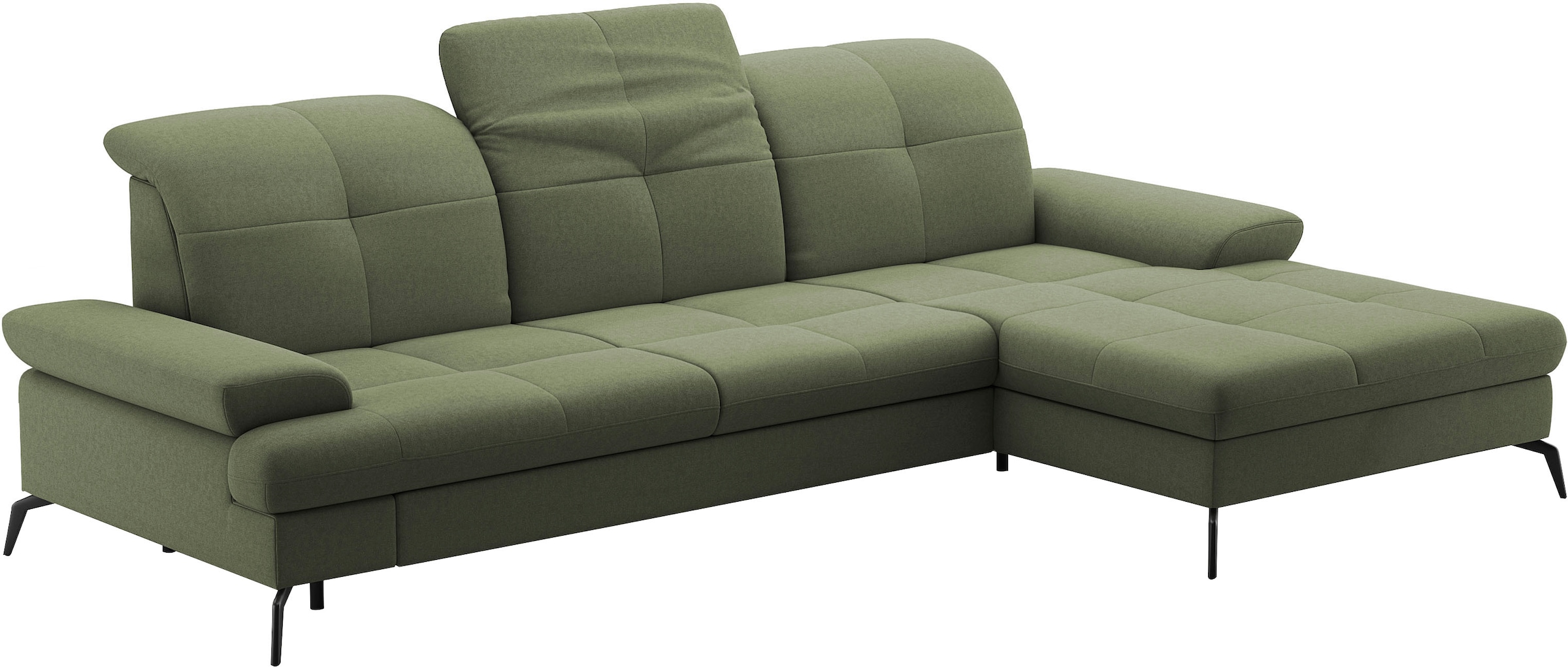 sit&more Ecksofa »Amica, L-Form, inkl. Sitztiefenverstellung & Armteilverstellung«, wahlweise mit Bettfunktion, Bettkasten und Kopfteilverstellung