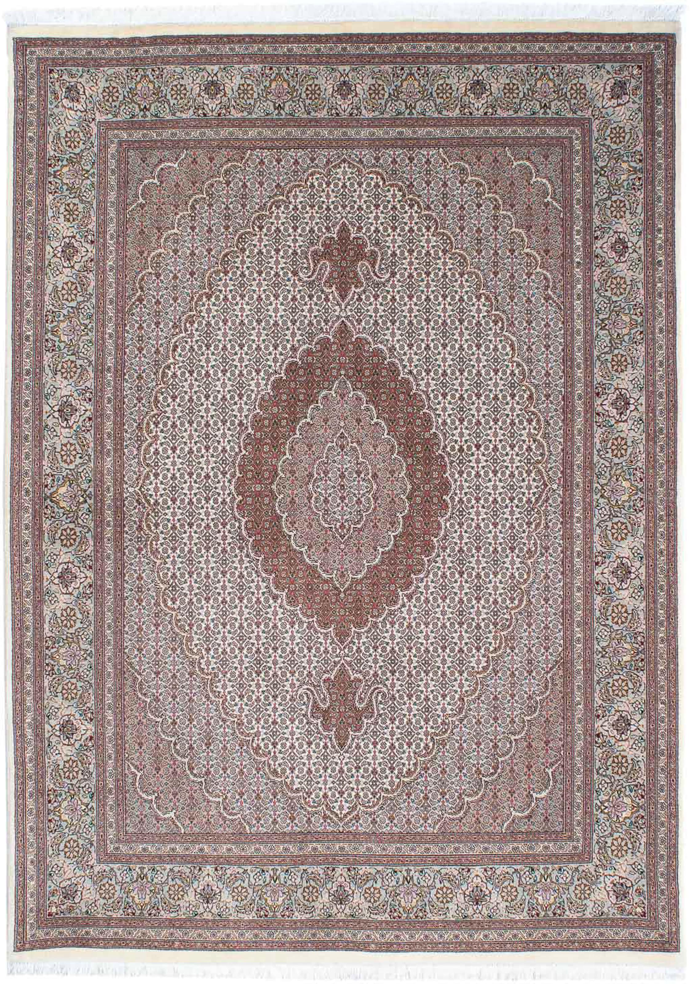 morgenland Orientteppich »Perser - Täbriz - Royal - 210 x 150 cm - hellbrau günstig online kaufen