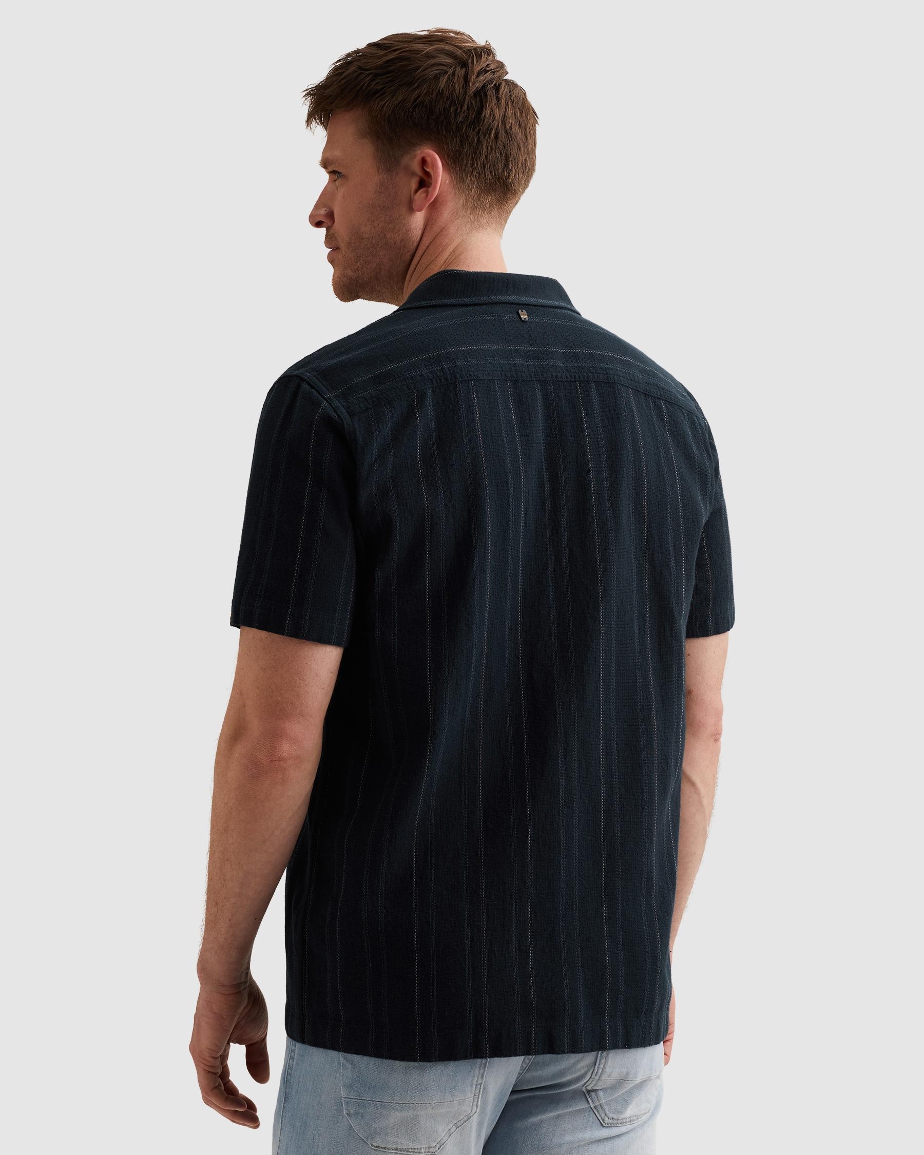 PME LEGEND Kurzarmhemd »Short Sleeve Shirt Yarn dye mattweave stripe« mit Brust Tasche