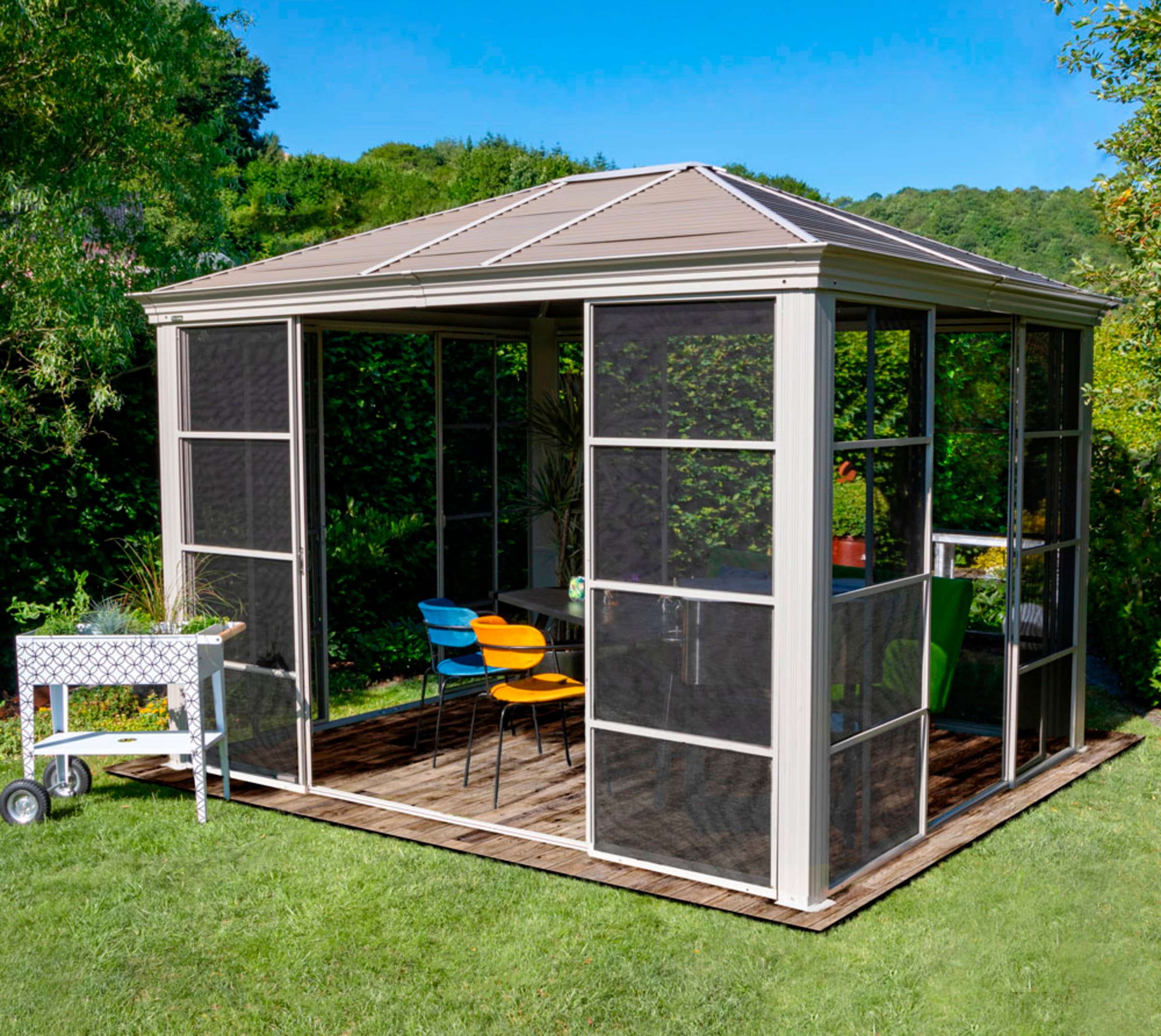 Sojag Pavillon »Striano«, (Set), BxT: 427x362 cm