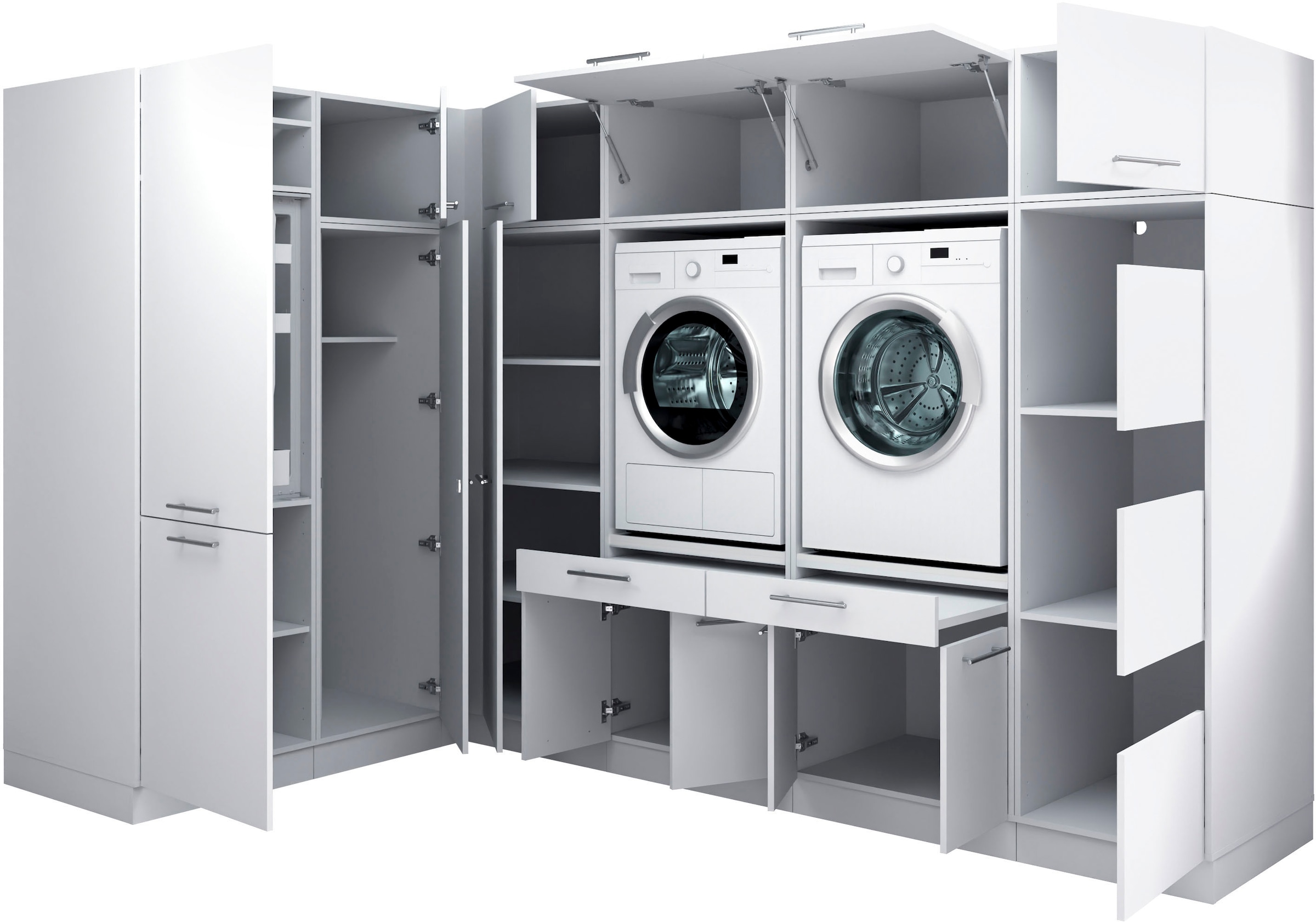 Laundreezy Mehrzweckschrank-Set »Laundreezy, 11-tlg. Mehrzweckschrank-Set B/H/T 285/200/68 cm« 11 Stk. tlg.