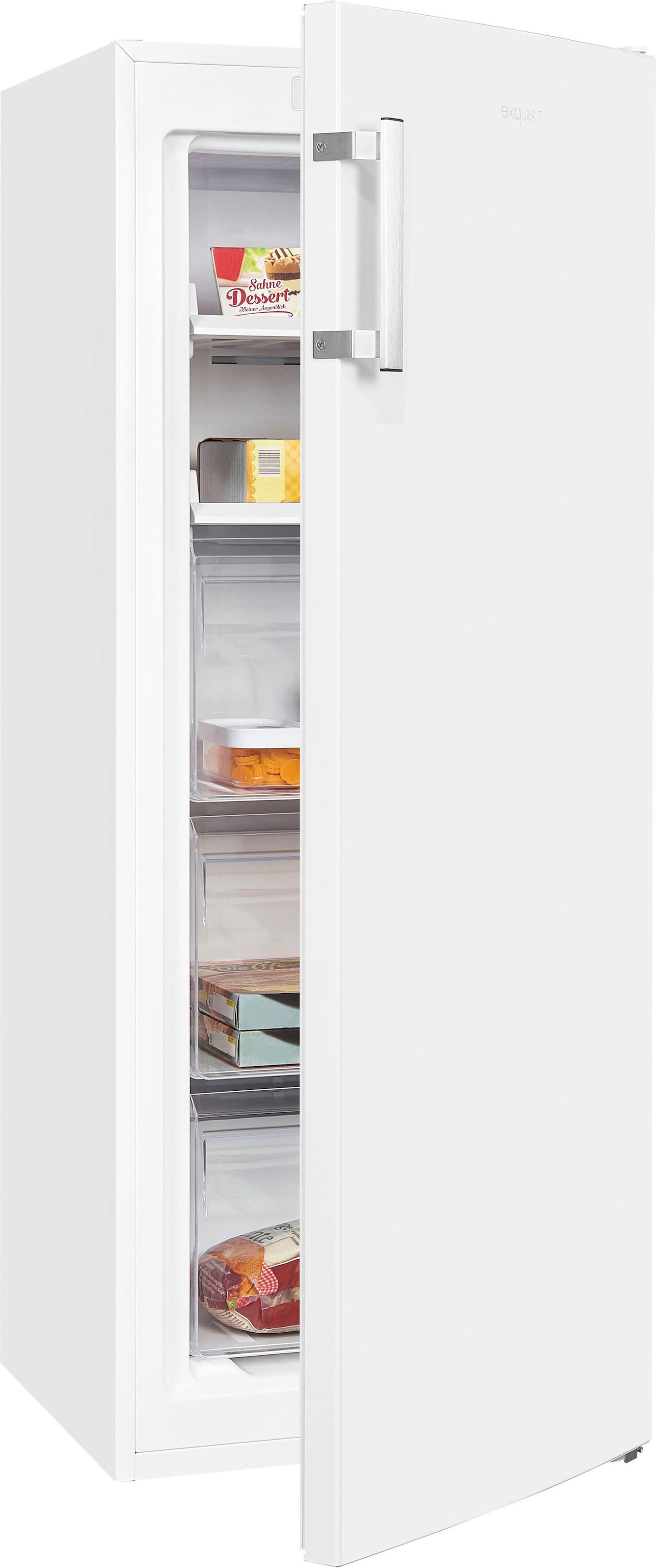 exquisit Gefrierschrank »GS231-NF-H-040C weiss«, 143 cm hoch, 54 cm breit, günstig online kaufen