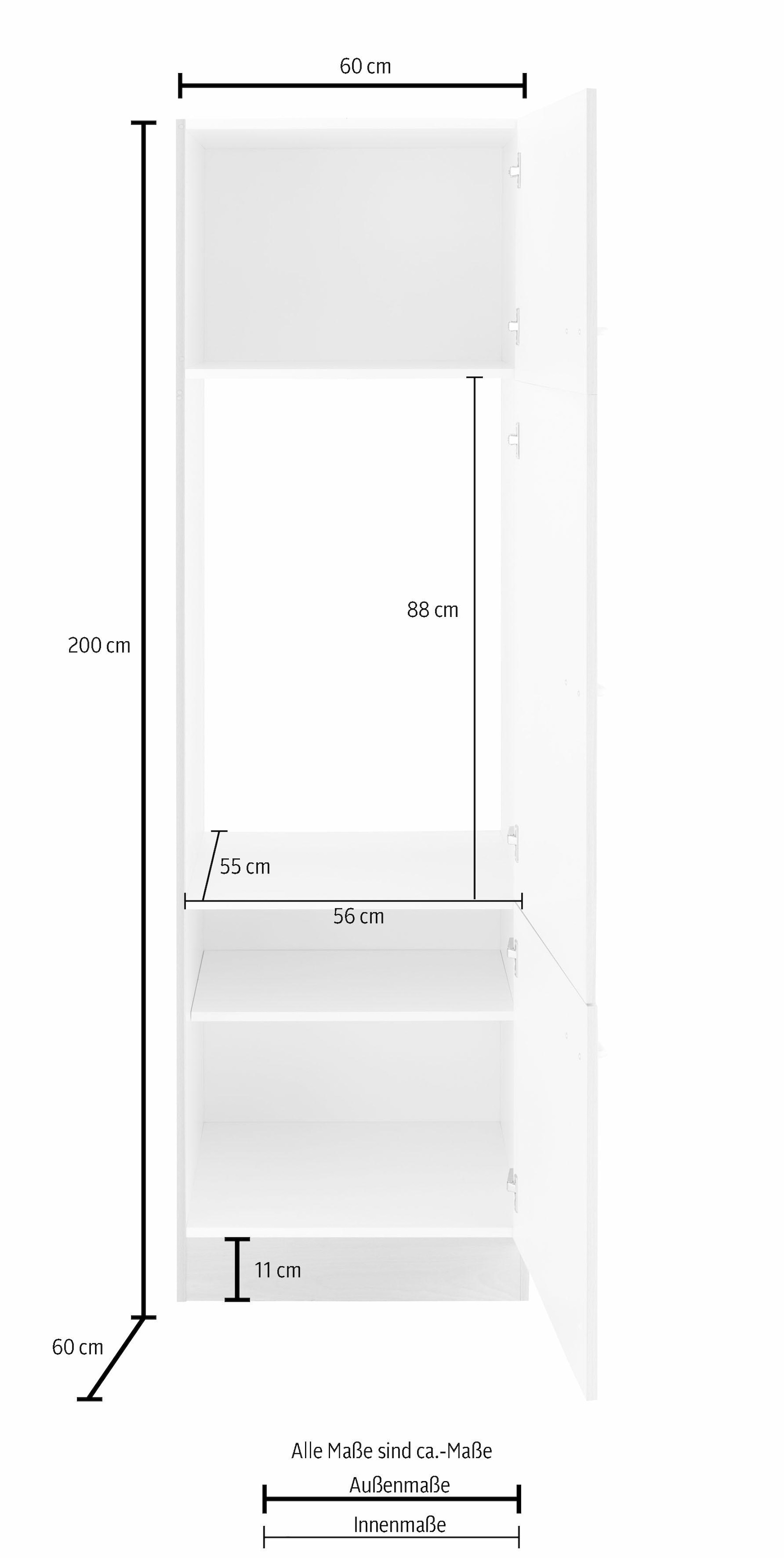 KOCHSTATION Kühlumbauschrank »KS-Elster«, Breite 60 cm