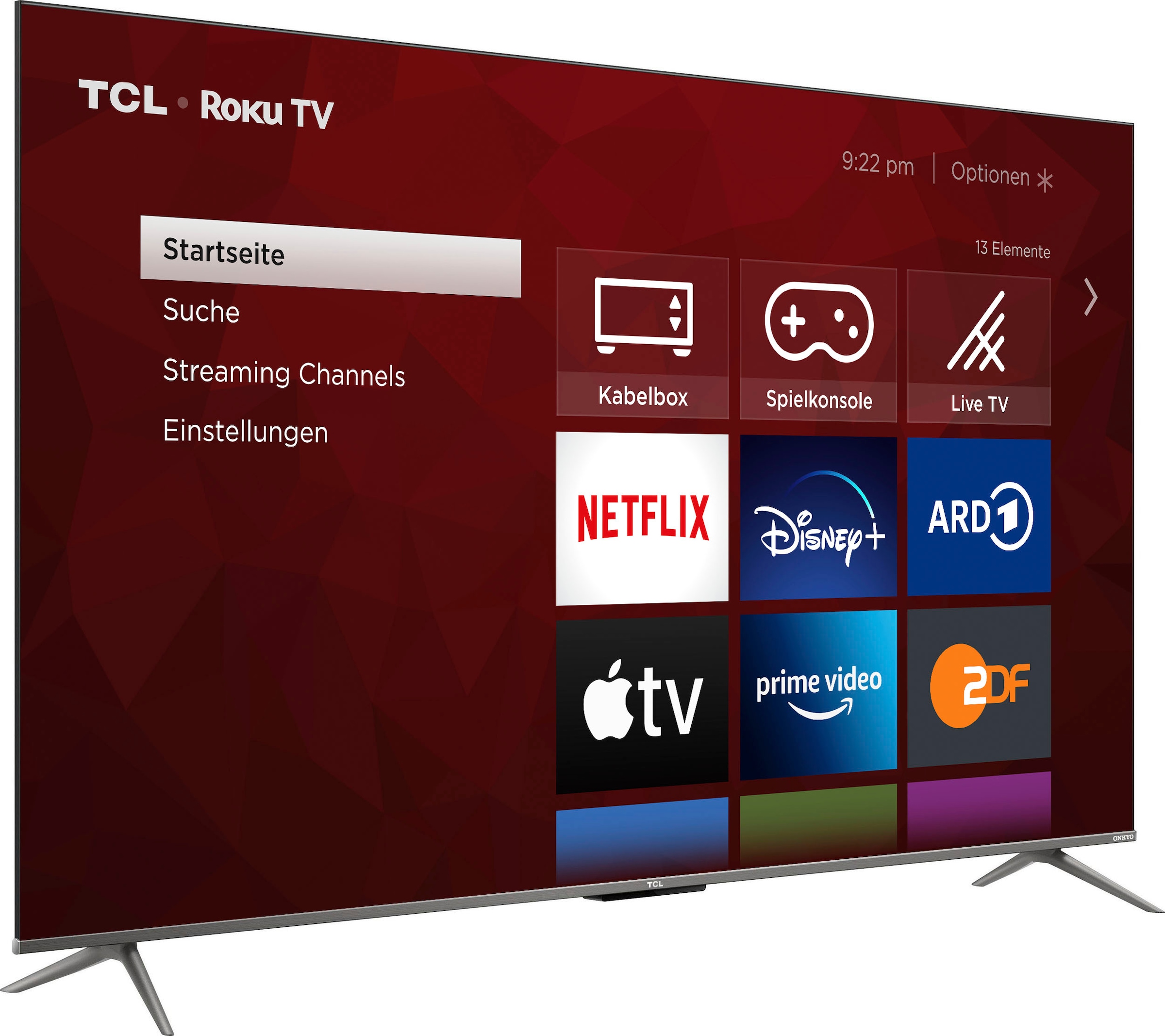 TCL QLED-Fernseher, 139 cm/55 Zoll, 4K Ultra HD, Smart-TV, HDR Pro, HDR10+, Dolby Vision, Game Master, HDMI 2.1, ONKYO Sound