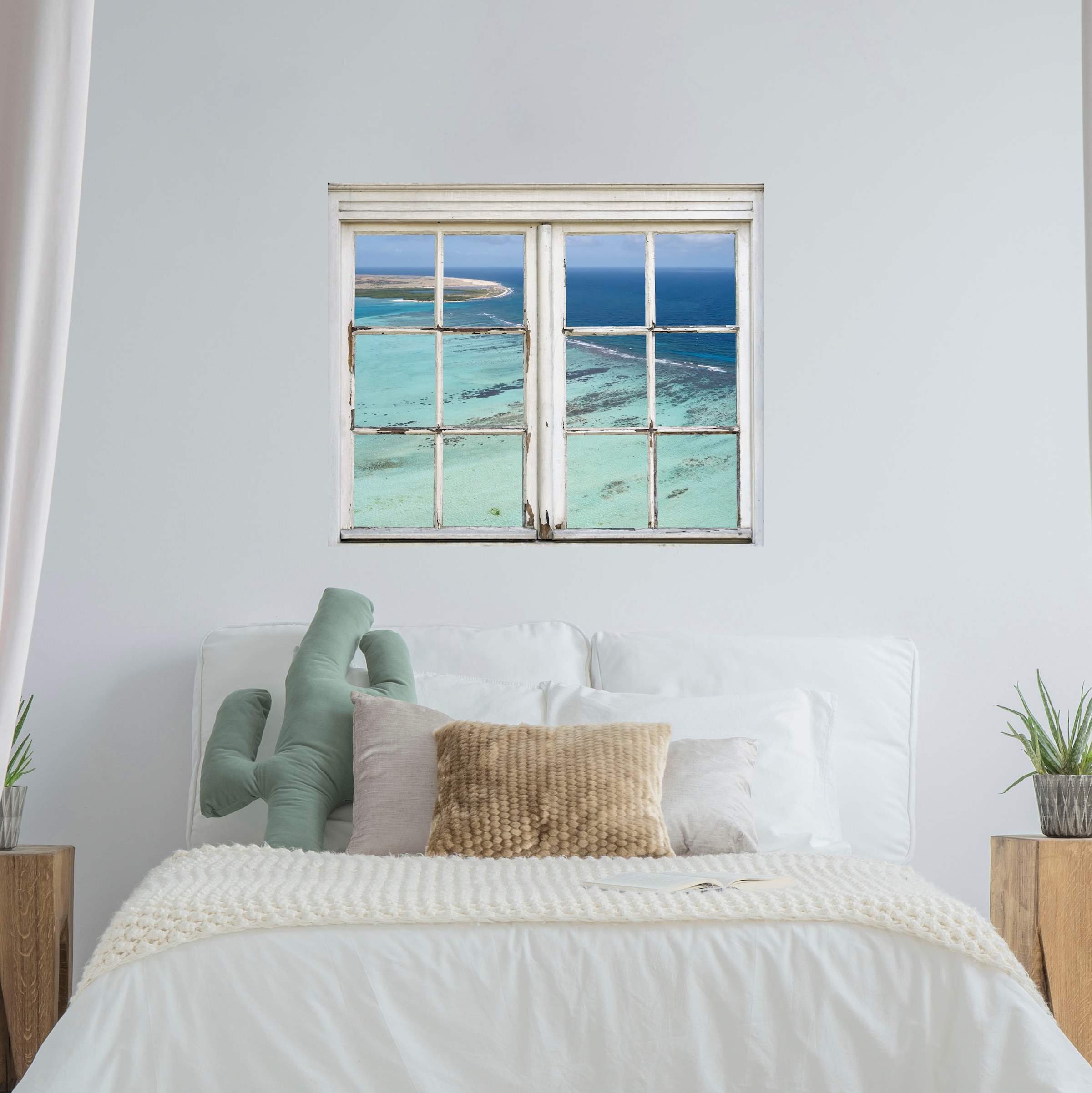 queence Wandsticker »Meer«, Wandsticker, Wandbild, selbstklebend, 3D, Fenster