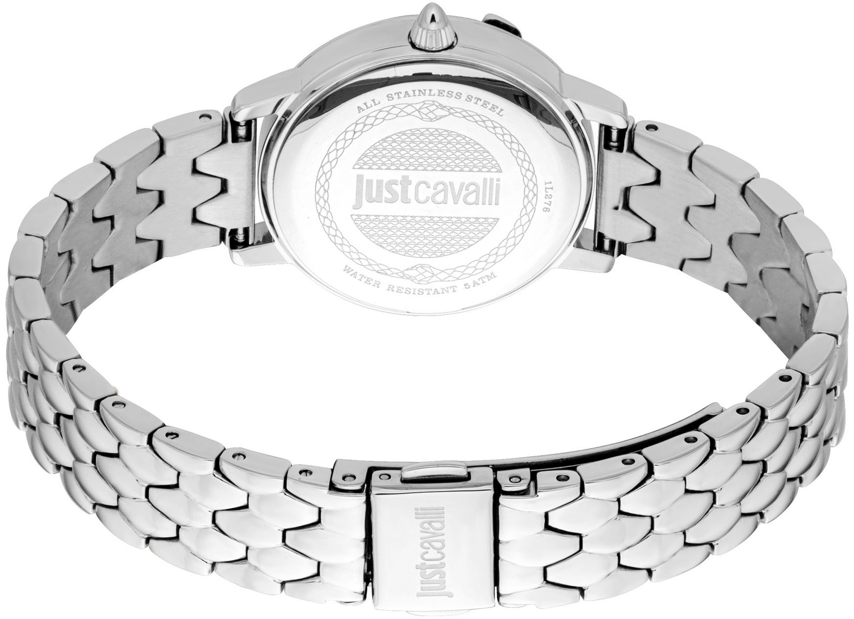 Just Cavalli Time Quarzuhr »Fidenza«, (Set, 2 tlg., mit Armband), Armbanduhr, Damenuhr, Kristallsteine, Edelstahlarmband, Geschenkidee