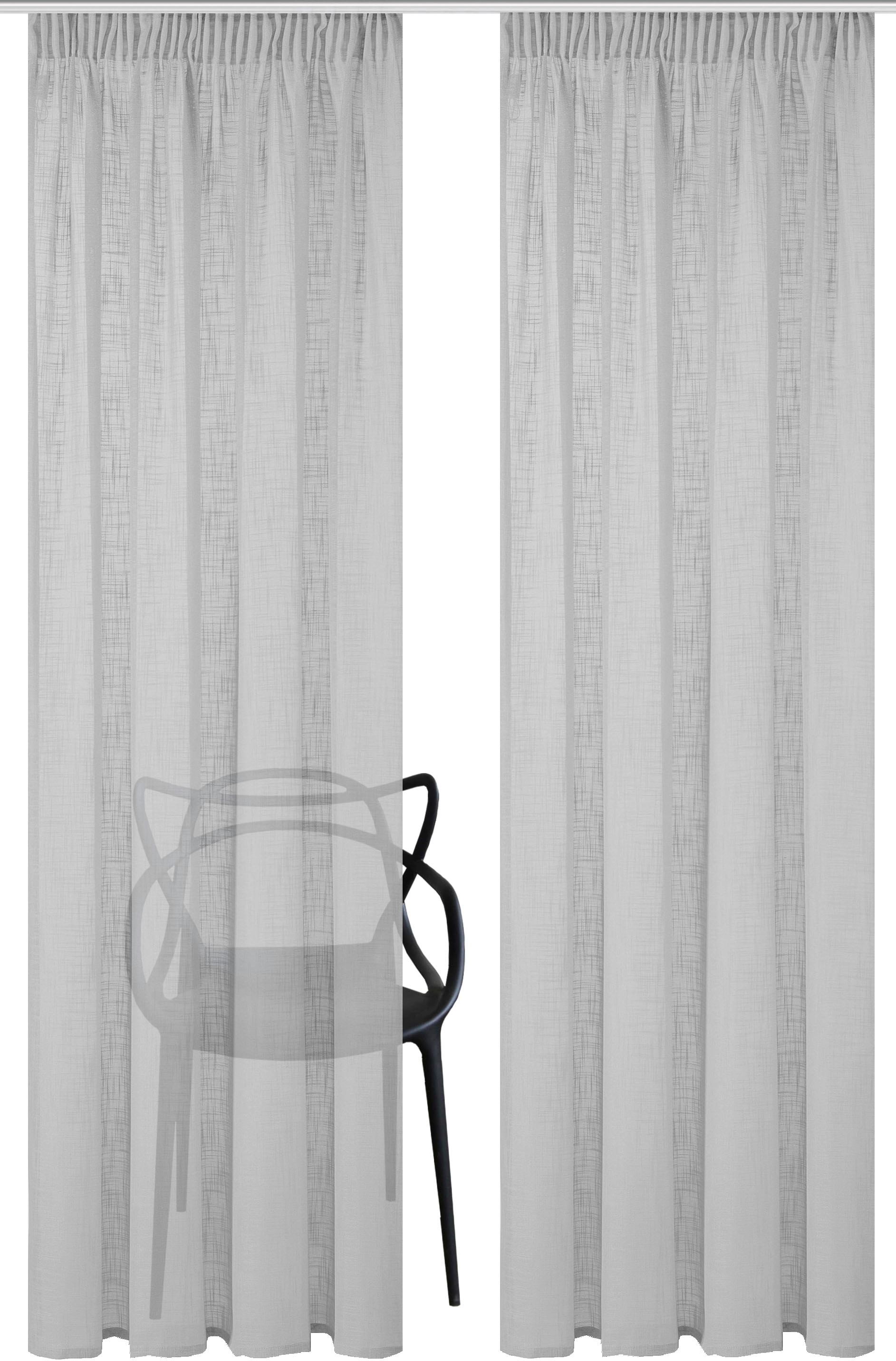 Home Basics Vorhang »SOFTY 2er Pack«, (2 St.), 2er Pack Kombibandschal SOFTY Uni