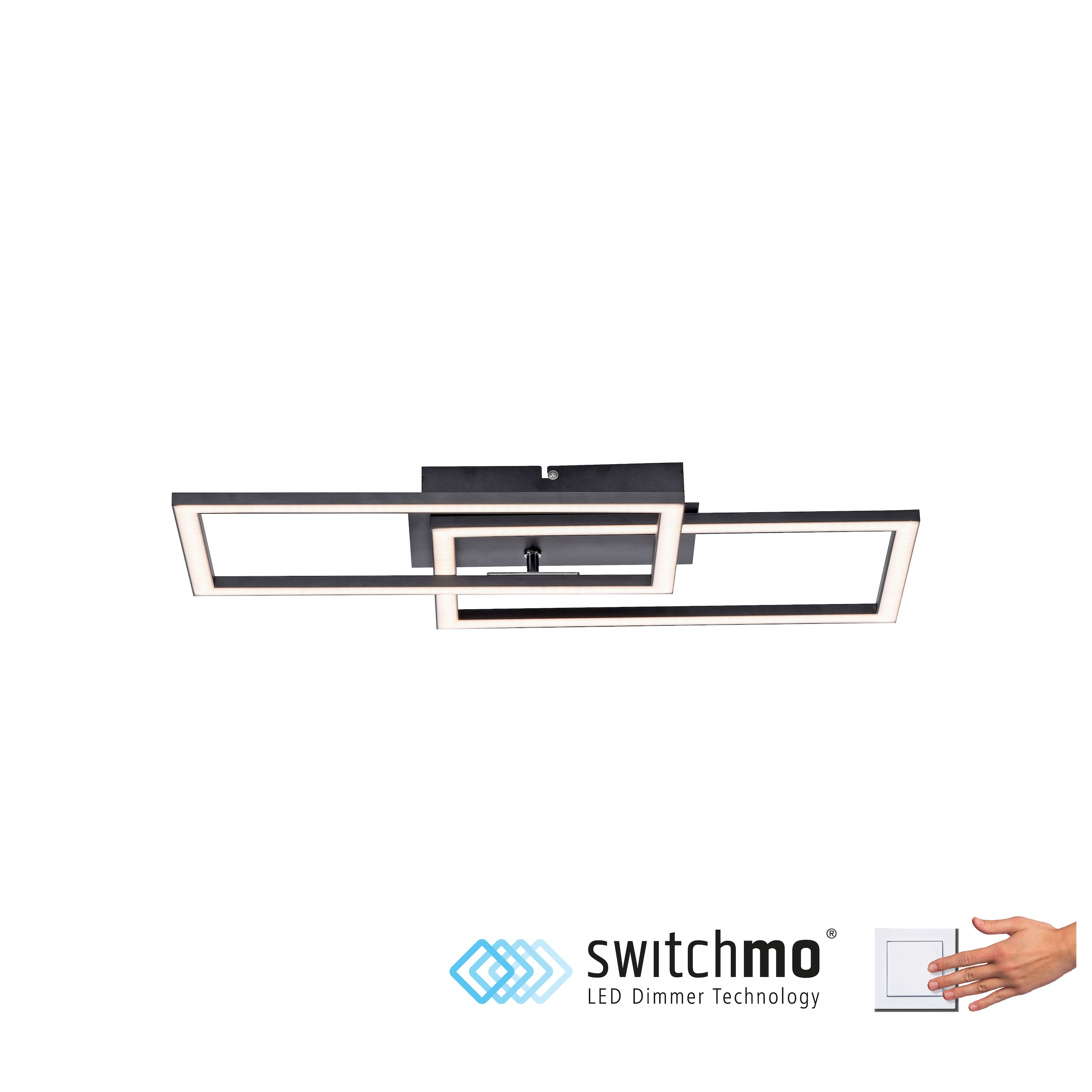 JUST LIGHT Deckenleuchte »IVEN«, 1 flammig, Leuchtmittel LED-Board | LED fest integriert, LED, dimmbar, Switchmo, Memory, nach Trennung vom Netz