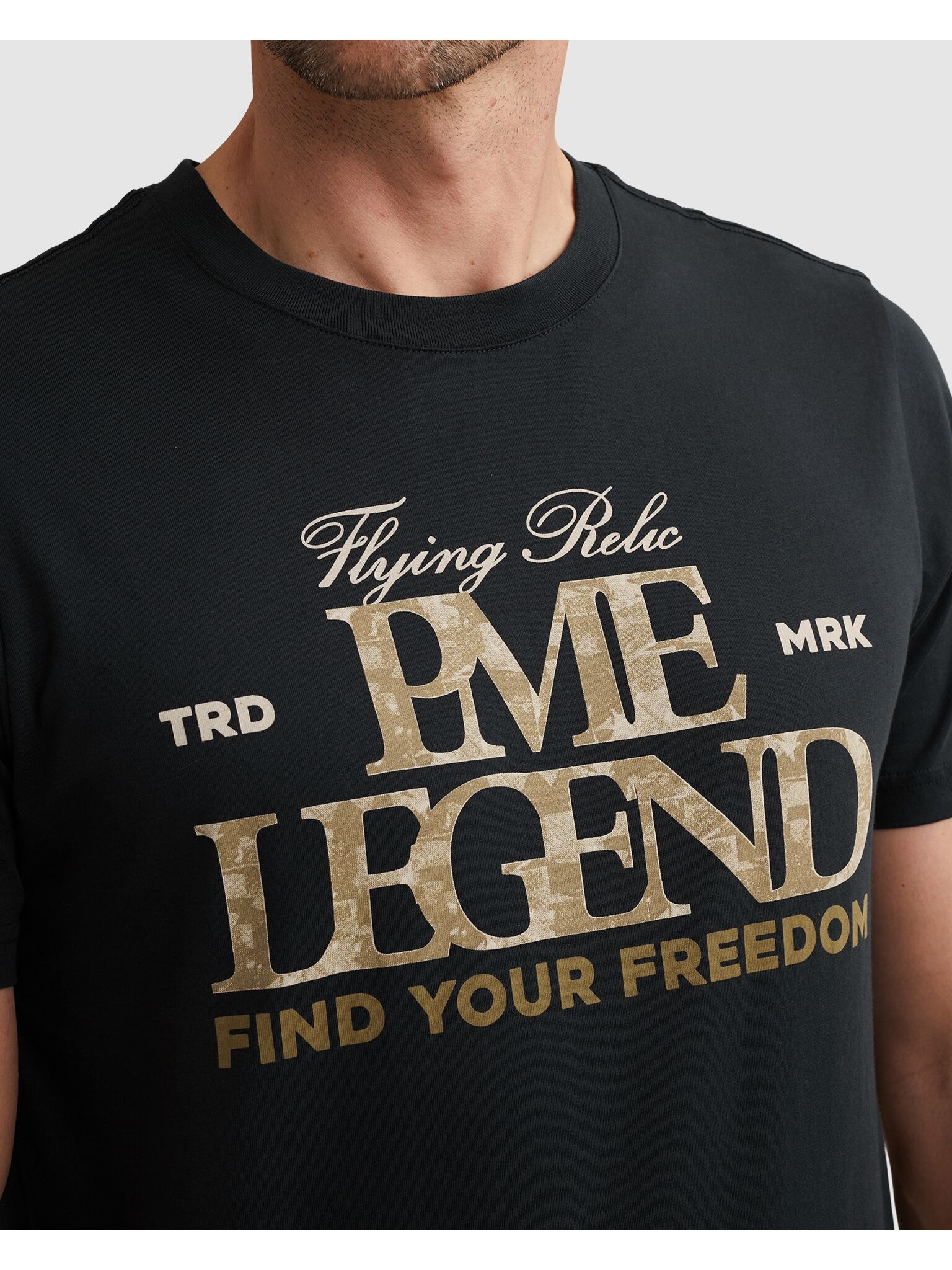 PME LEGEND T-Shirt »Short sleeve r-neck big print« mit Logo Print