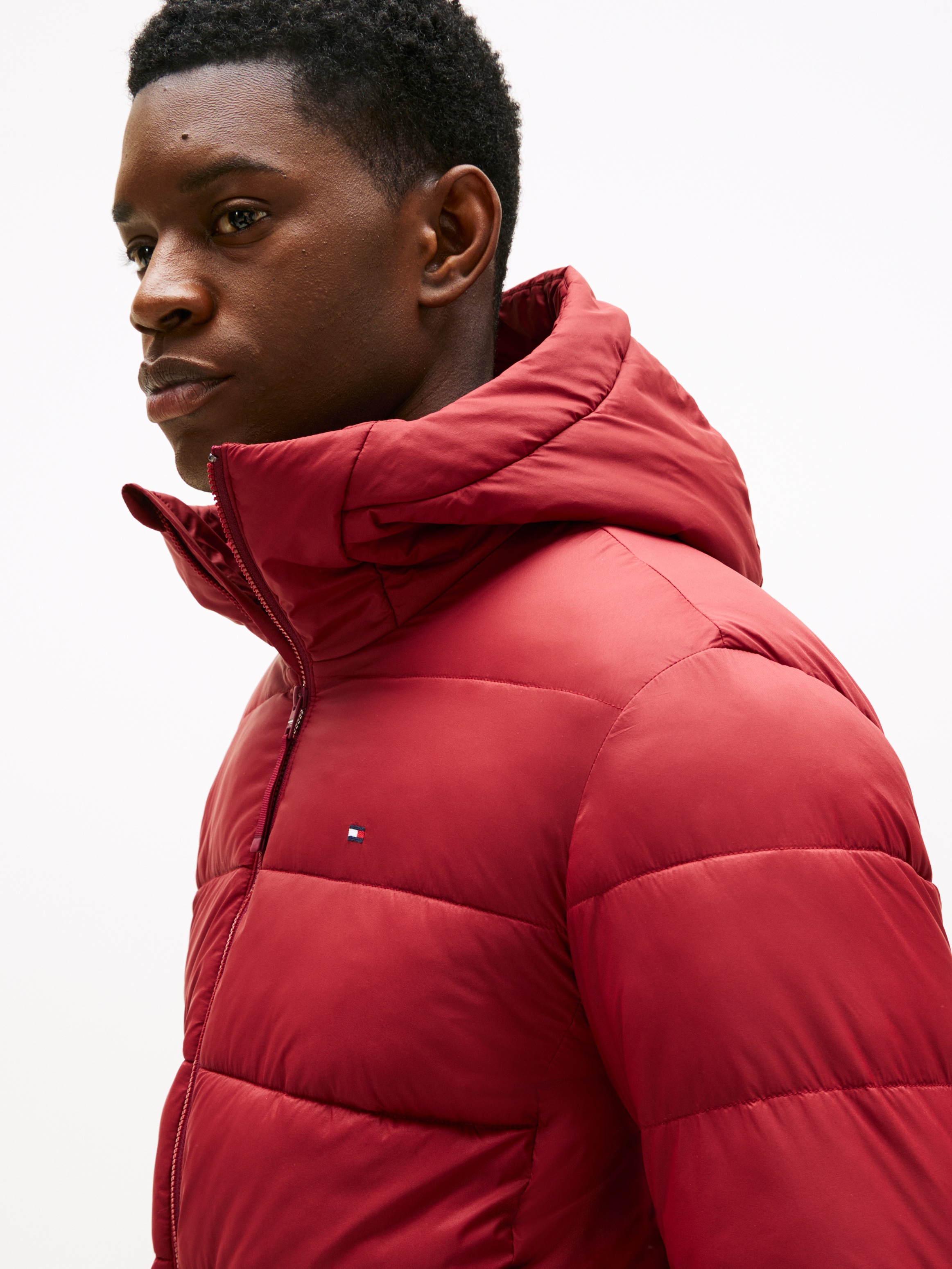 Tommy Hilfiger Steppjacke »MID WEIGHT HOODED JACKET«, mit Kapuze, Winterjacke, Übergangsjacke