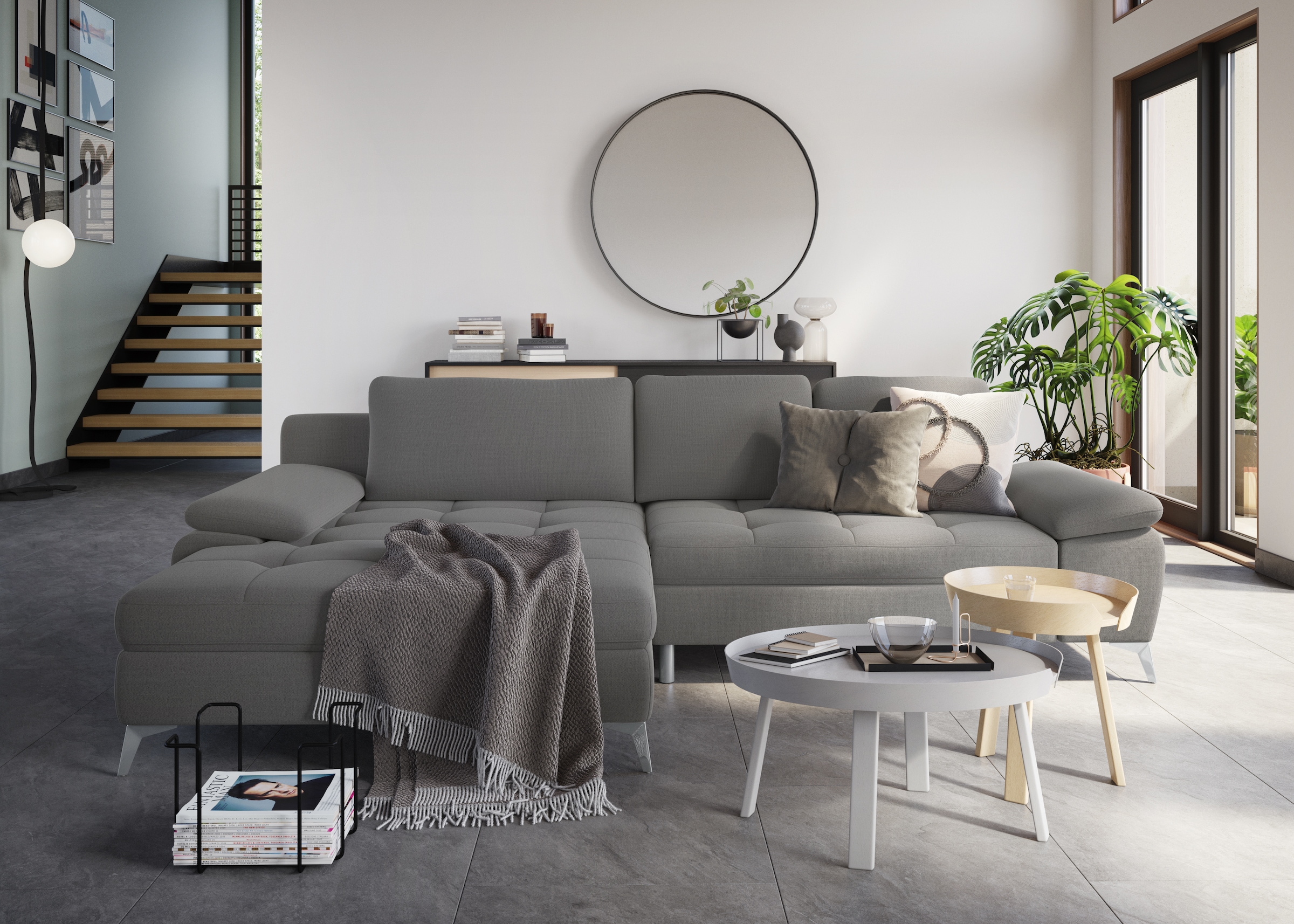sit&more Ecksofa »Latigo L-Form«, mit Mega-Recamiere, wahlweise mit Bettfun günstig online kaufen