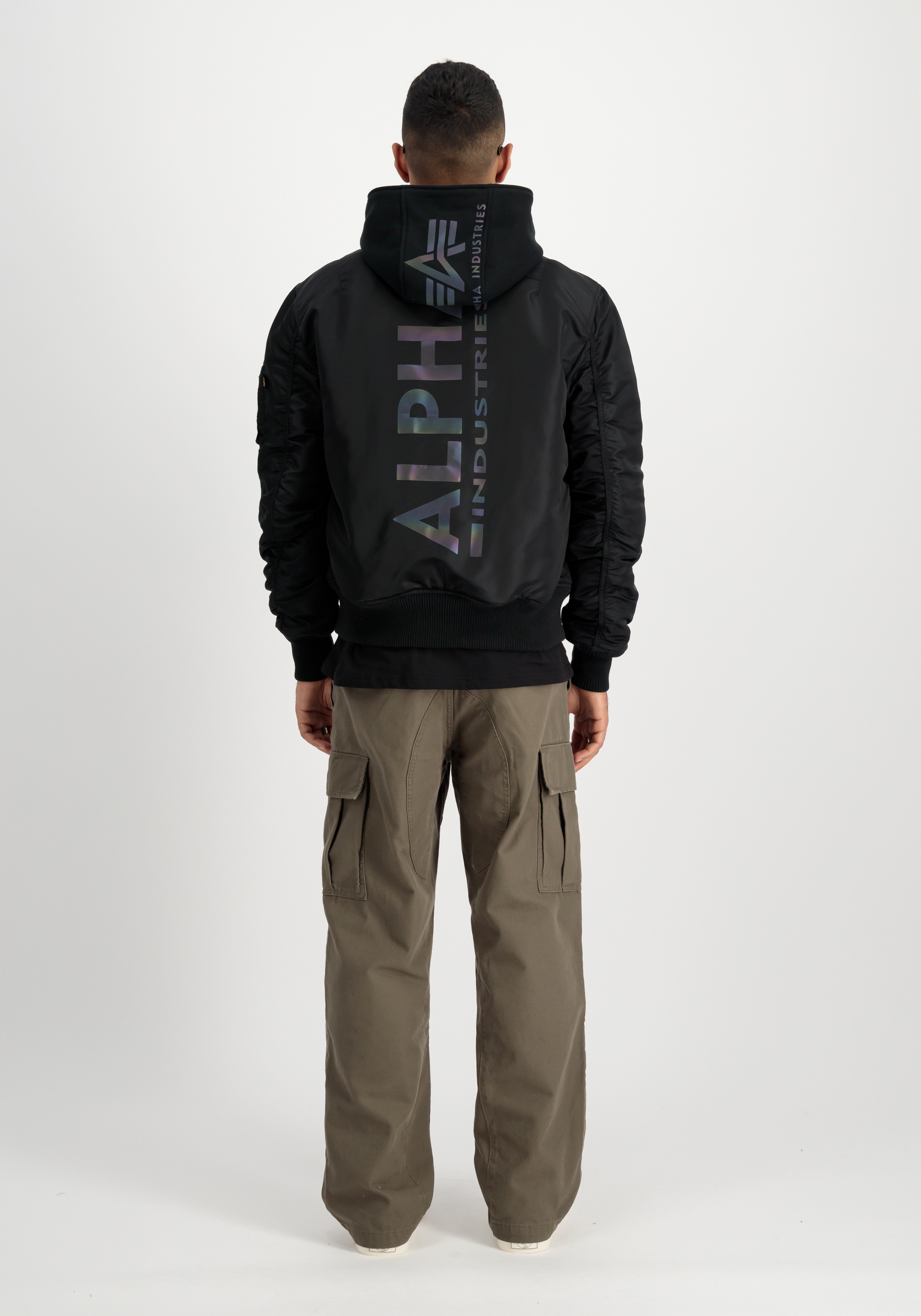 Alpha Industries Bomberjacke »Alpha Industries Men - Bomber Jackets MA-1 Zip Hood Backprint«