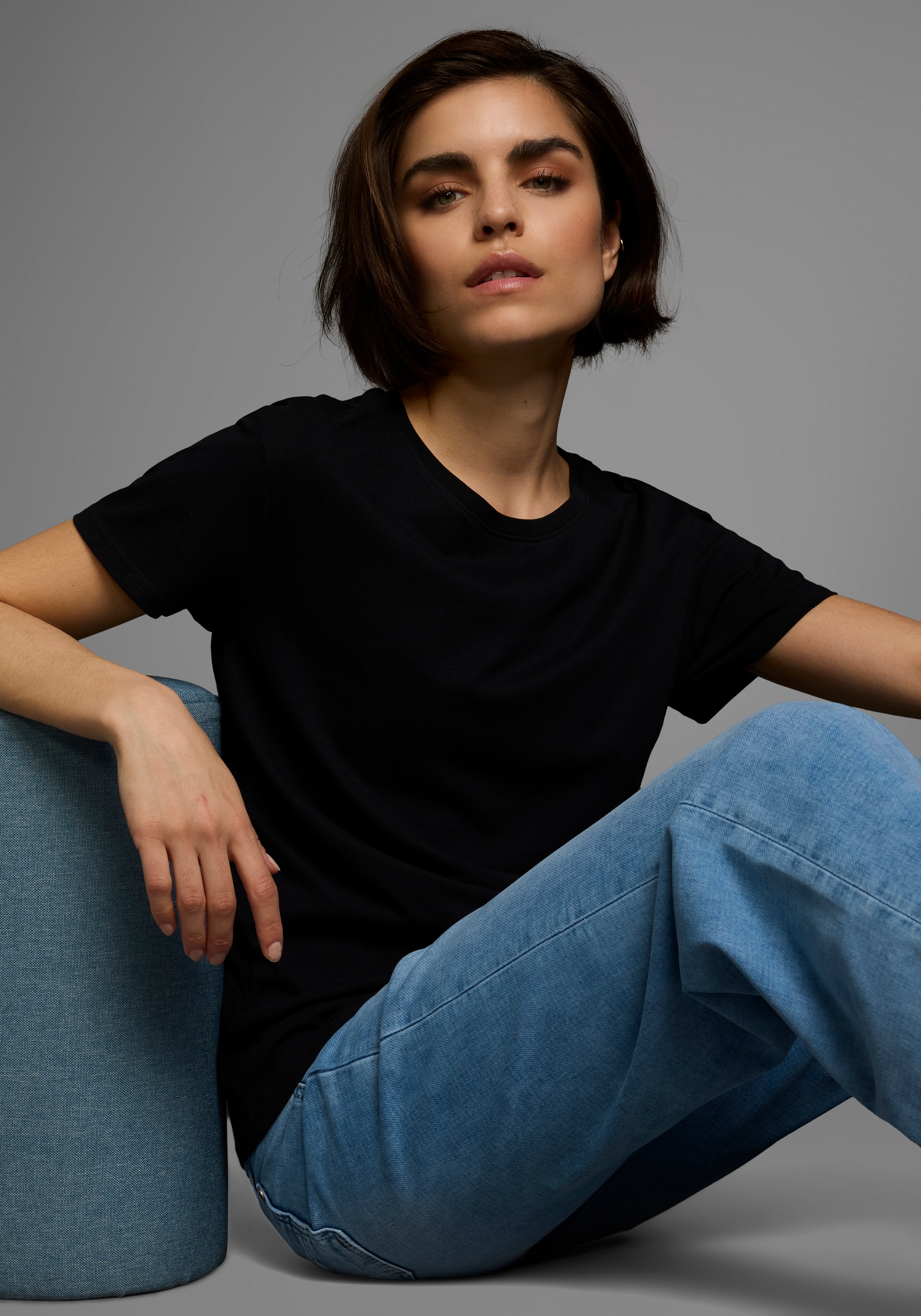 AJC T-Shirt oversize Passform,  Basic,  aus Baumwolle