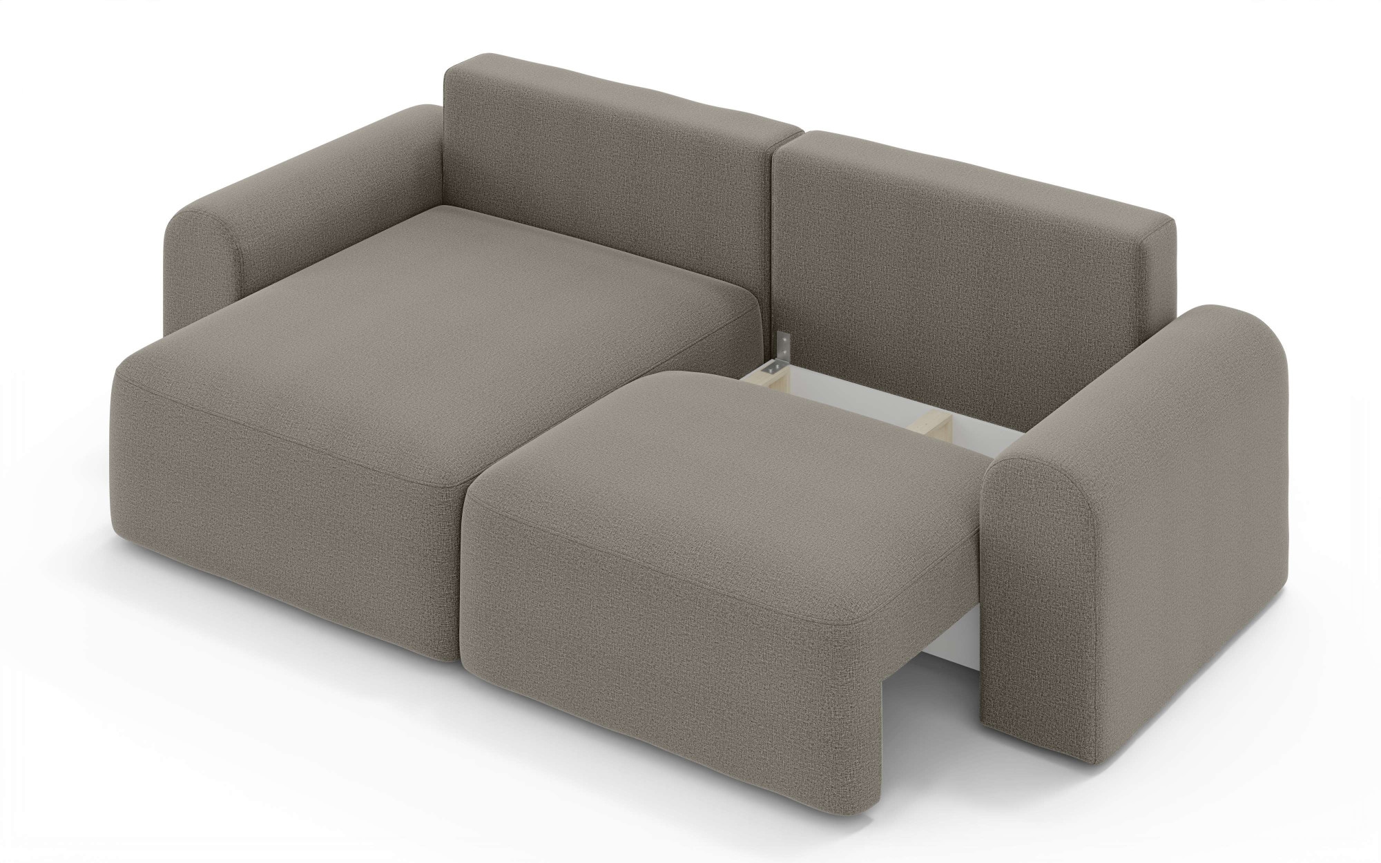 OTTO home Ecksofa »LEOO universell Schlafsofa mit Bettkasten, Maße B/T/H: 272/152/84,5 cm«, L-Form mit Recamiere rechts oder links montierbar, hoher Sitzkomfort