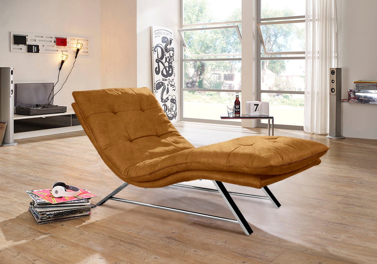 W.SCHILLIG Relaxliege »daily dreams«, in Waffelkissen-Optik, wahlweise mit Motor, Kufengestell, in 2 Breiten