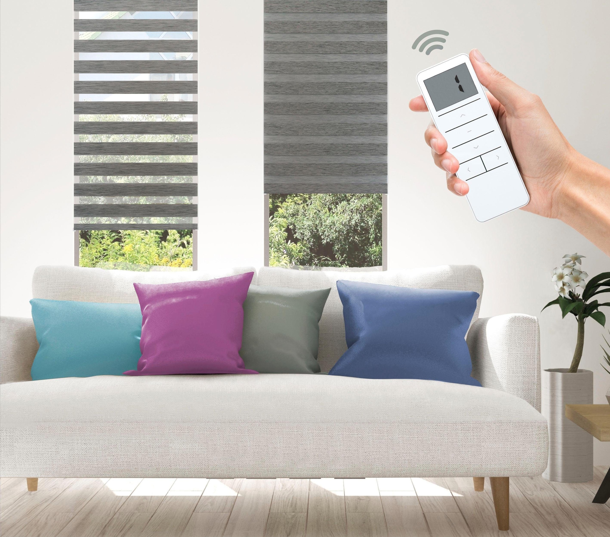Good Life Elektrisches Rollo »Wood - SMART HOME«, Lichtschutz, ohne Bohren, günstig online kaufen