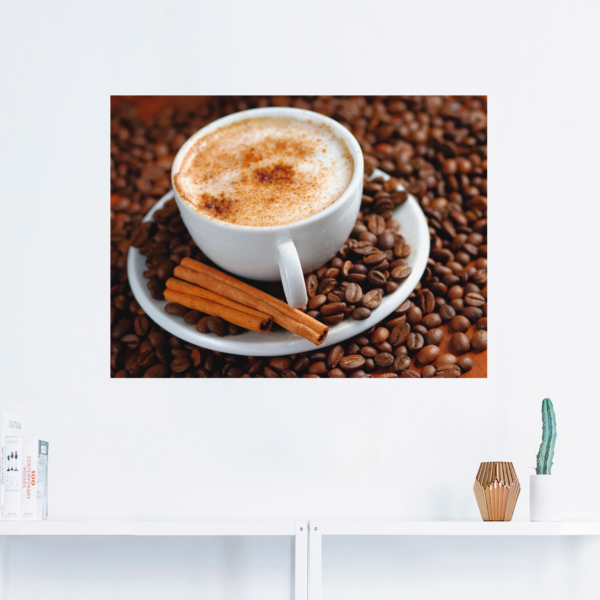 Artland Wandbild »Cappuccino - Kaffee«, Getränke, (1 St.), als Alubild, Outdoorbild, Leinwandbild, Wandaufkleber, versch. Größen