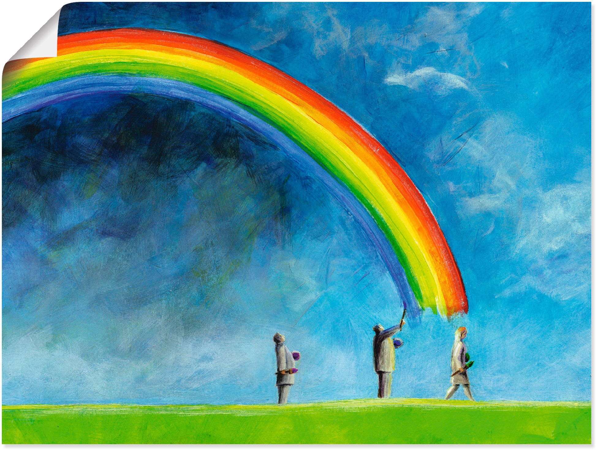 Leinwandbild, oder Poster Raten als in Gruppen Artland Wandbild (1 »Regenbogen bestellen Familien, Größen St.), auf Wandaufkleber & versch. malen«,