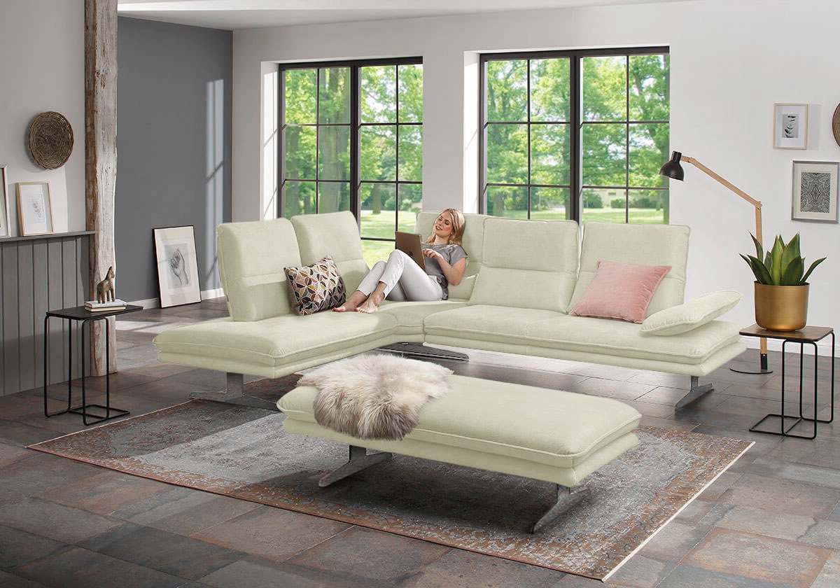 W.SCHILLIG Ecksofa "broadway, Designsofa, toller Sitzkomfort, zeitlos, eleg günstig online kaufen