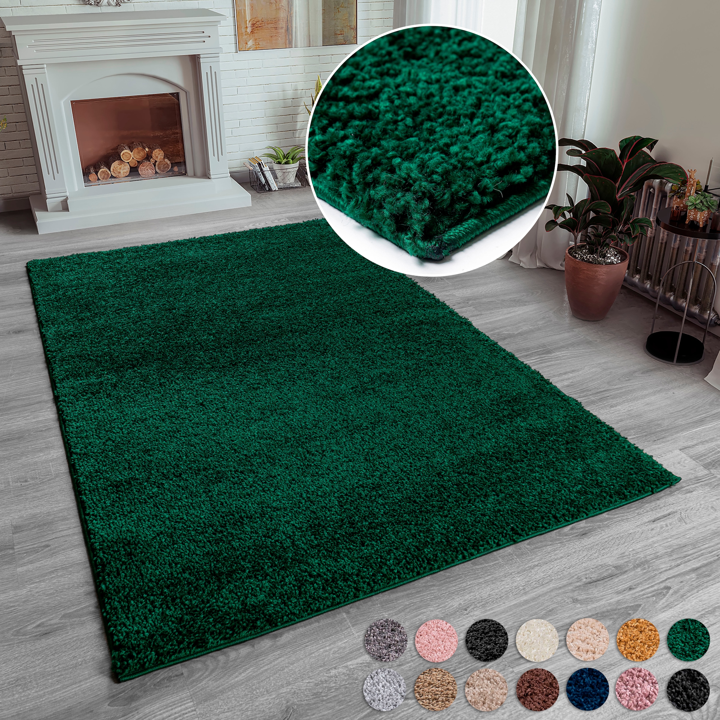 Home affaire Hochflor-Teppich »Shaggy 30«, rechteckig, 30 mm Höhe, Teppich, günstig online kaufen