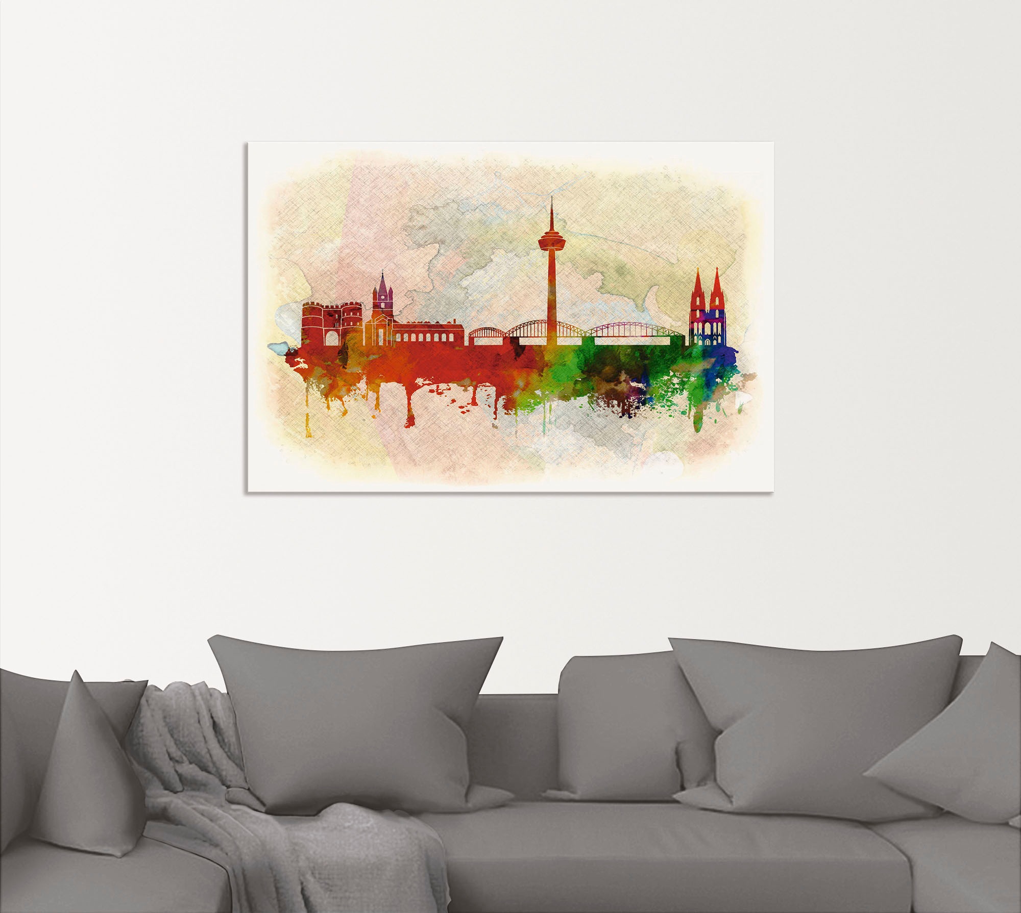 Artland Wandbild »Bremen Deutschland Skyline«, Deutschland, (1 St.), als Alubild, Leinwandbild, Wandaufkleber oder Poster in versch. Größen