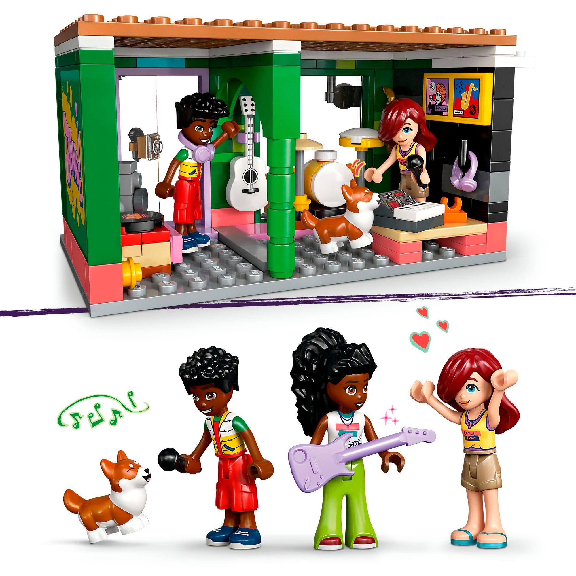 LEGO® Konstruktionsspielsteine »Musikladen & Wohnung (42653), LEGO Friends«, (483 St.), Made in Europe