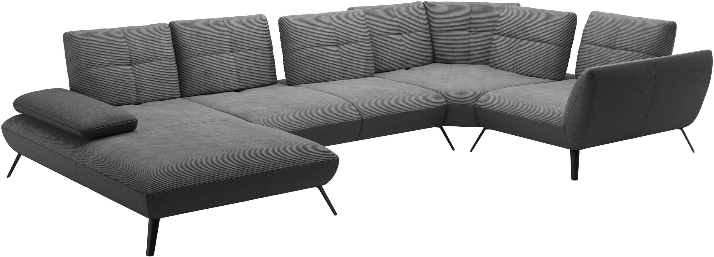 Places of Style Wohnlandschaft »Mikado U-Form«, inkl. Sitztiefenverstellung und Armteilverstellung