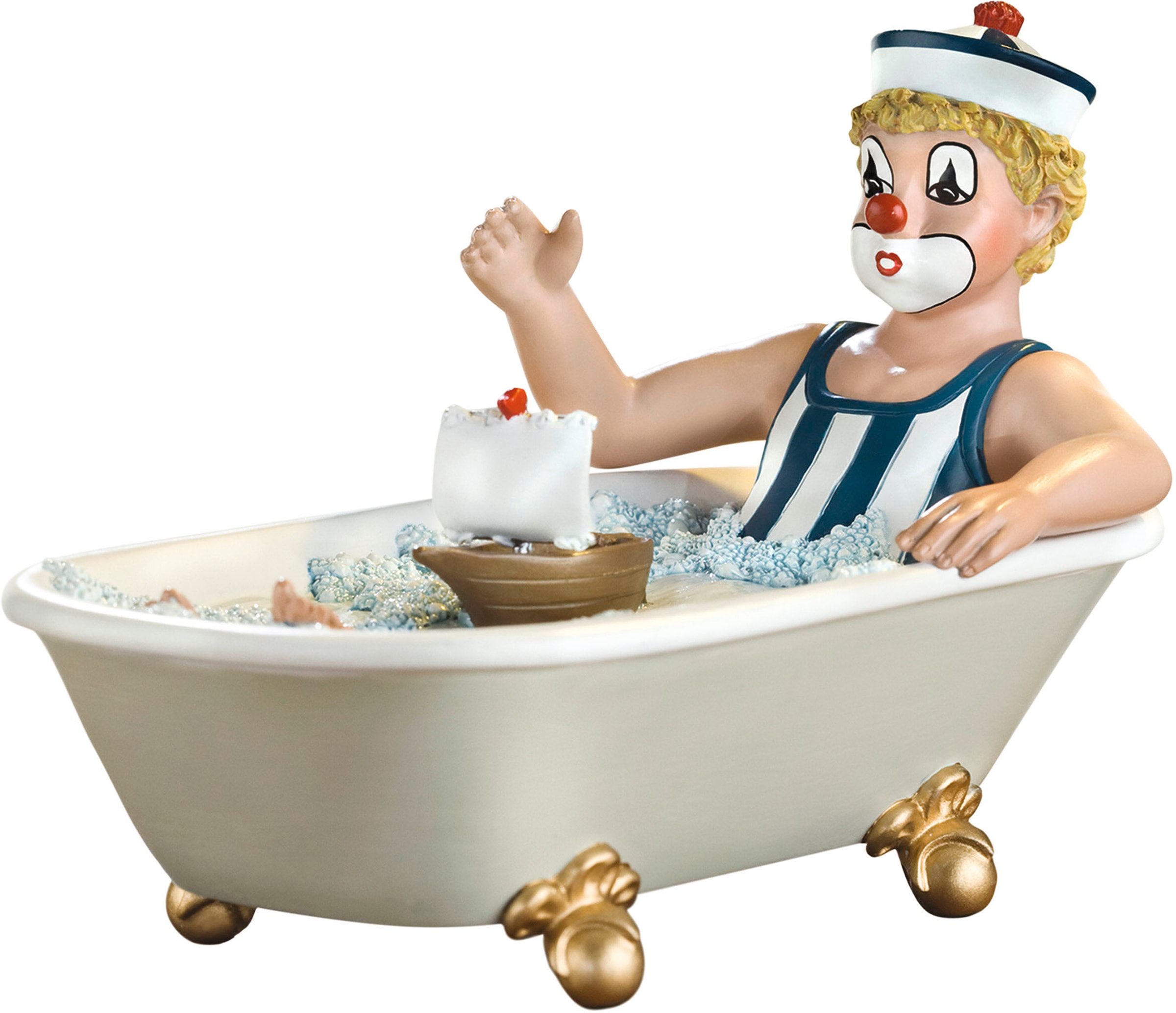 Auf Wohnzimmer Fahrt«, Gildeclowns bestellen handbemalt, Dekofigur, Sammelfigur grosser (1 auf St.), »Clown Raten