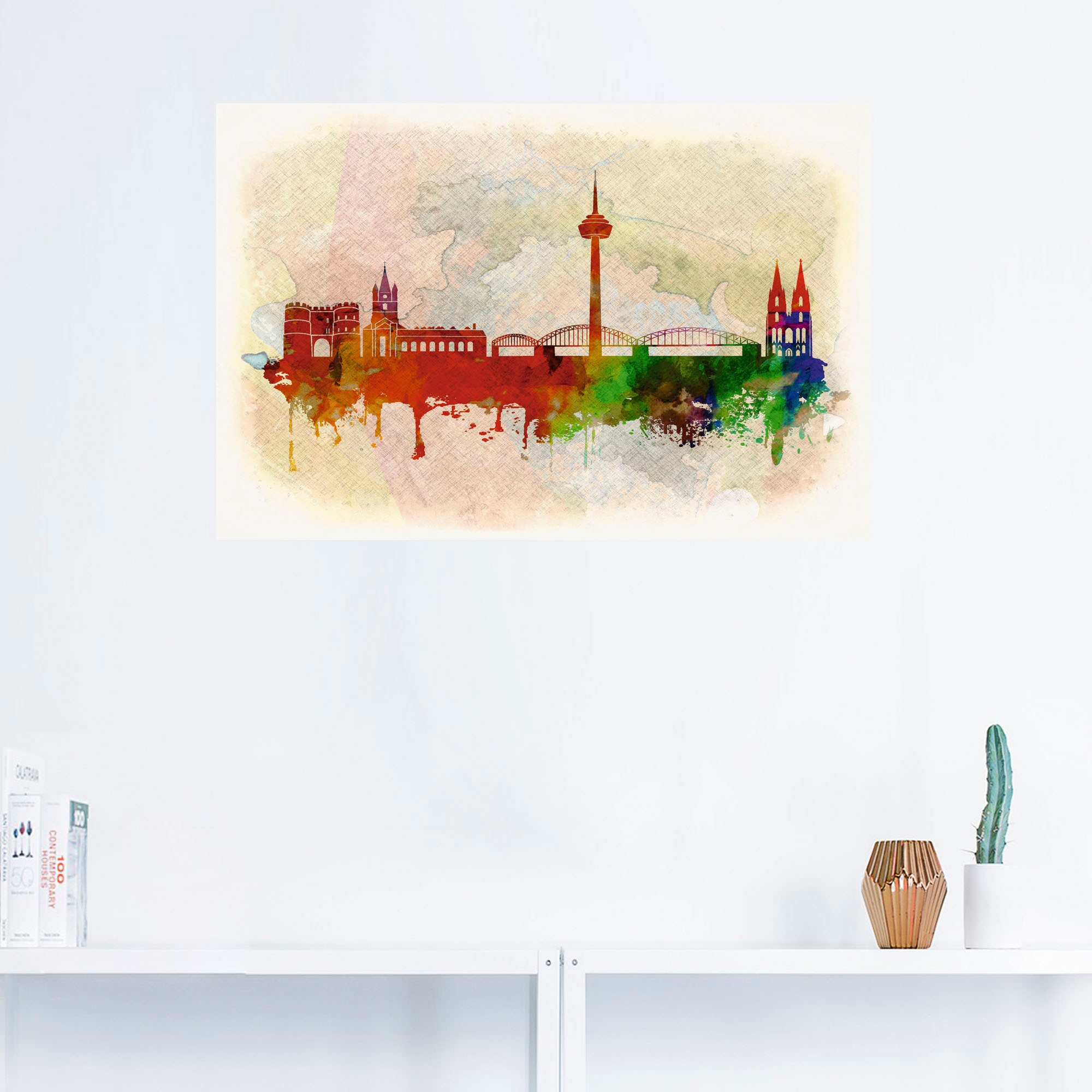 Artland Wandbild »Bremen Deutschland Skyline«, Deutschland, (1 St.), als Alubild, Leinwandbild, Wandaufkleber oder Poster in versch. Größen