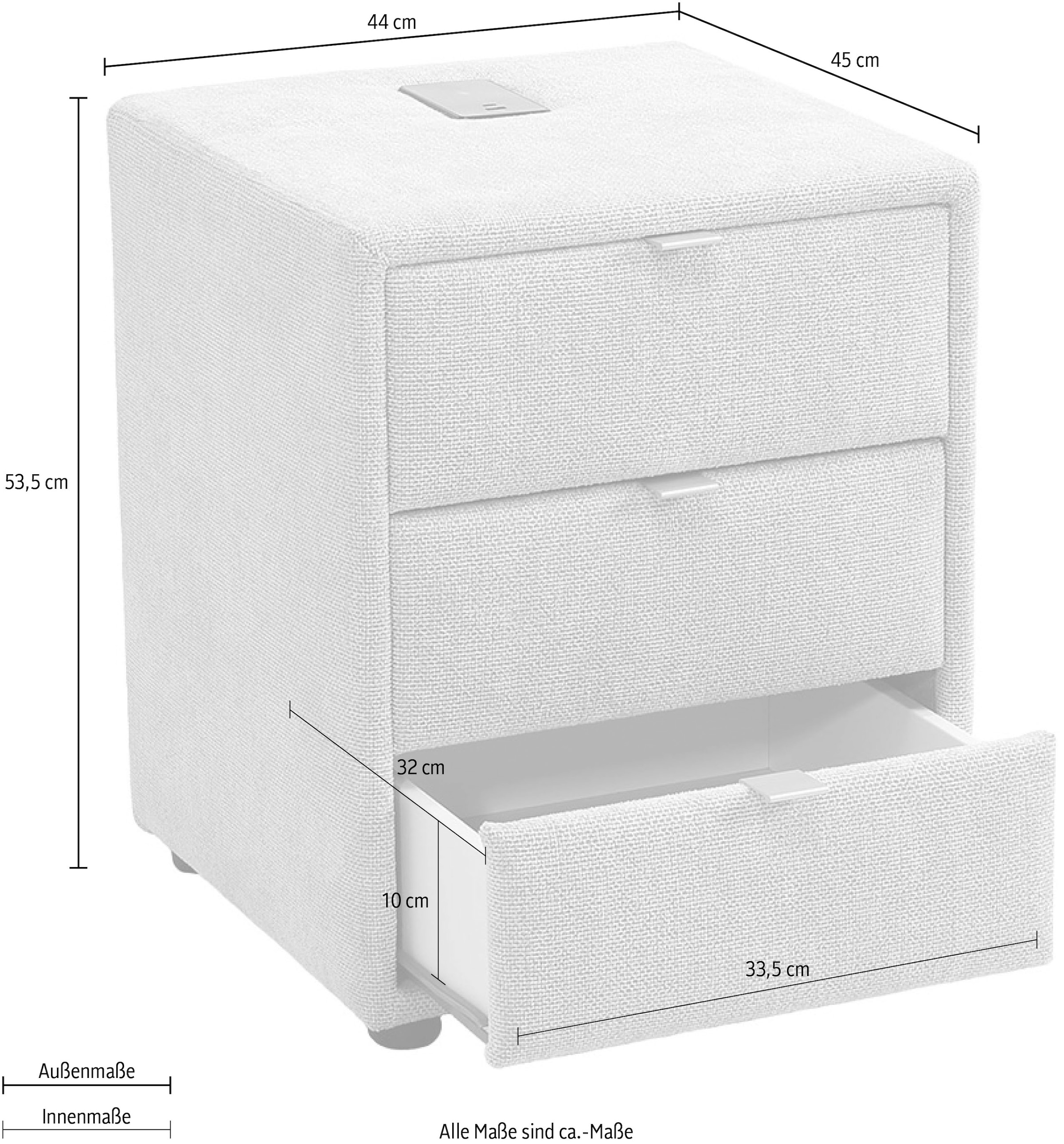 Jockenhöfer Gruppe Nachtkonsole »Lissy mit 3 Schubladen«