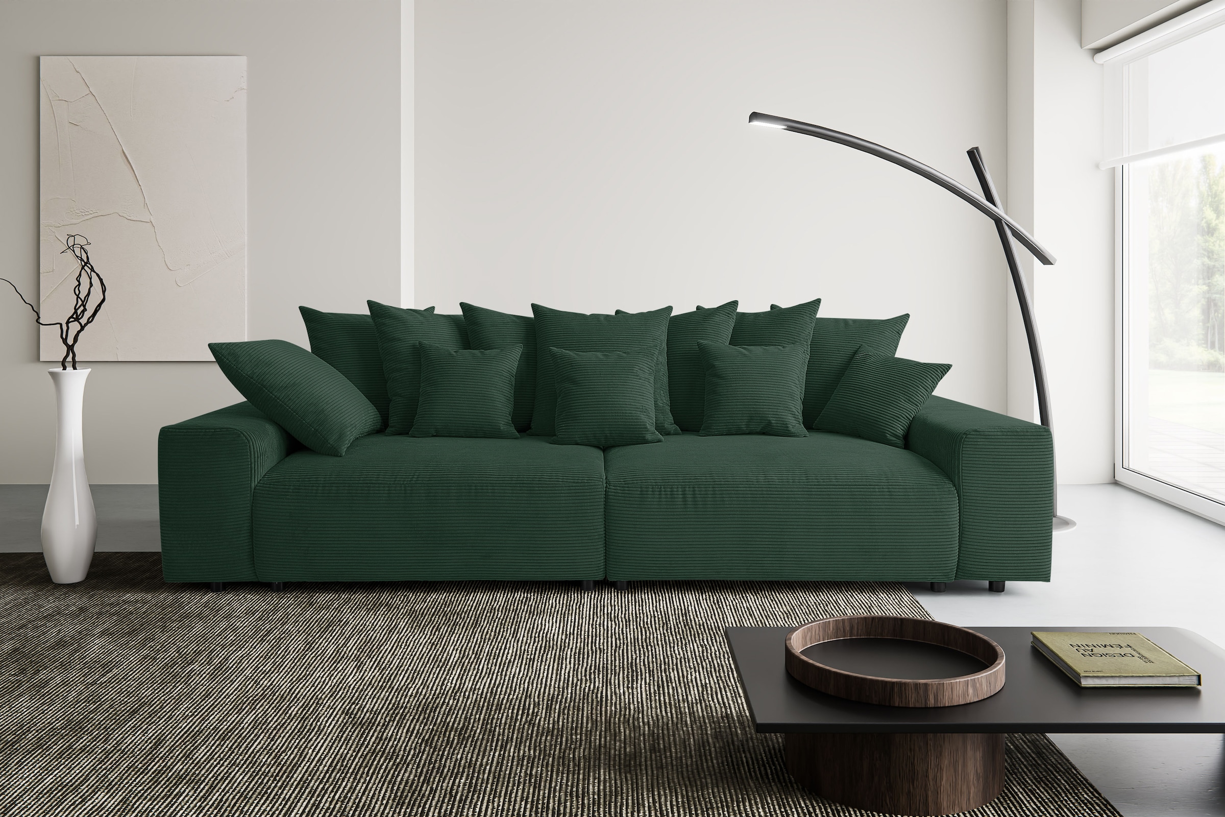 WERK2 Big-Sofa »Maxi B, Mega Sofa mit viel Platz, Breite 290 cm, pflegeleichte Bezüge« Maximaler Kuschelkomfort: XXL-Sofa mit 78 cm Sitztiefe & 12 Kissen