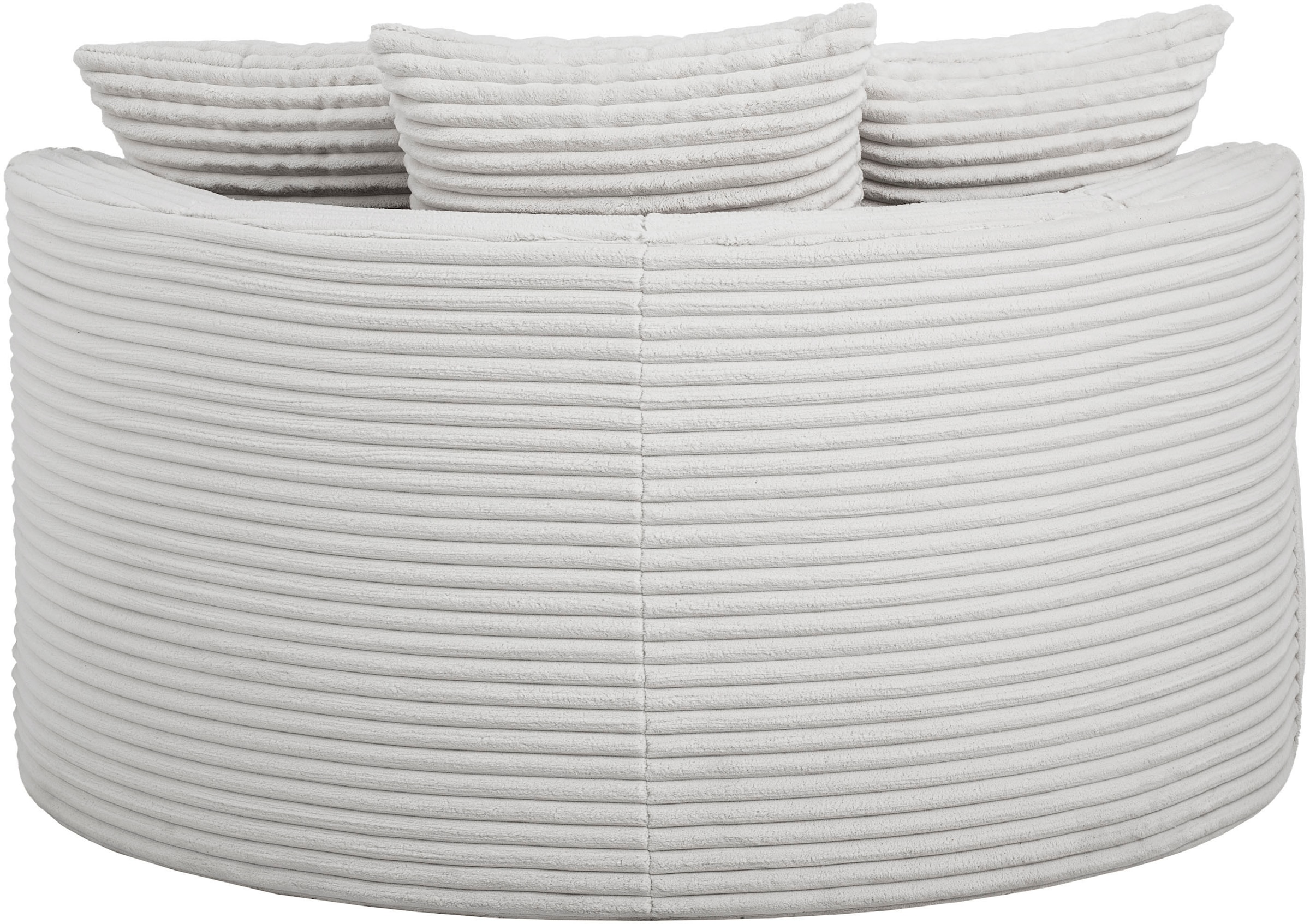 LeGer Home by Lena Gercke XXL-Sessel »ISALIE, Rundsessel mit Hocker, Lesesessel, Loveseat, Big-Sessel«, (Set), trendige Stoffe, mit 3 Zierkissen, große Sitzfläche