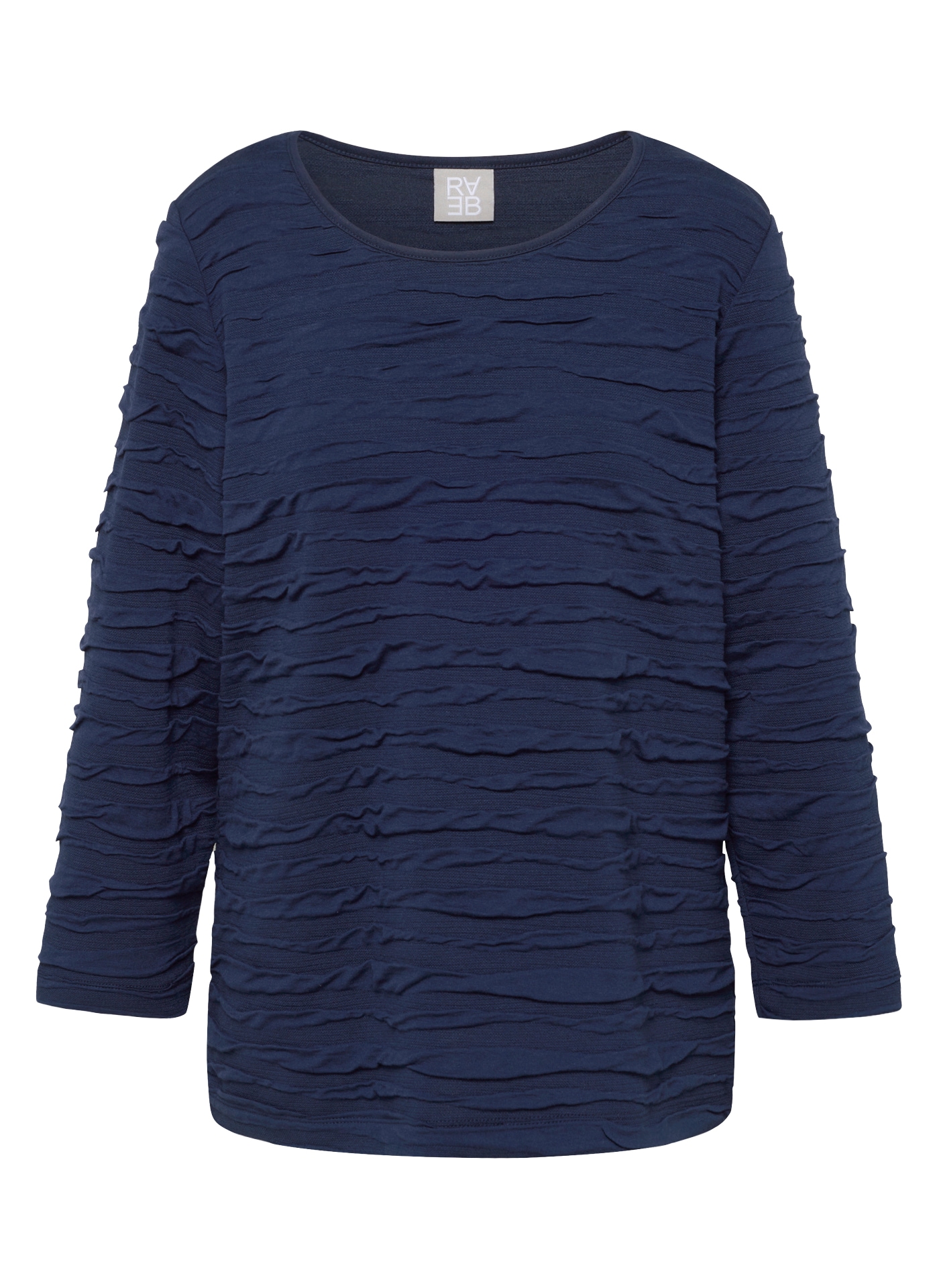 Rabe 3/4-Arm-Shirt mit Struktur Muster