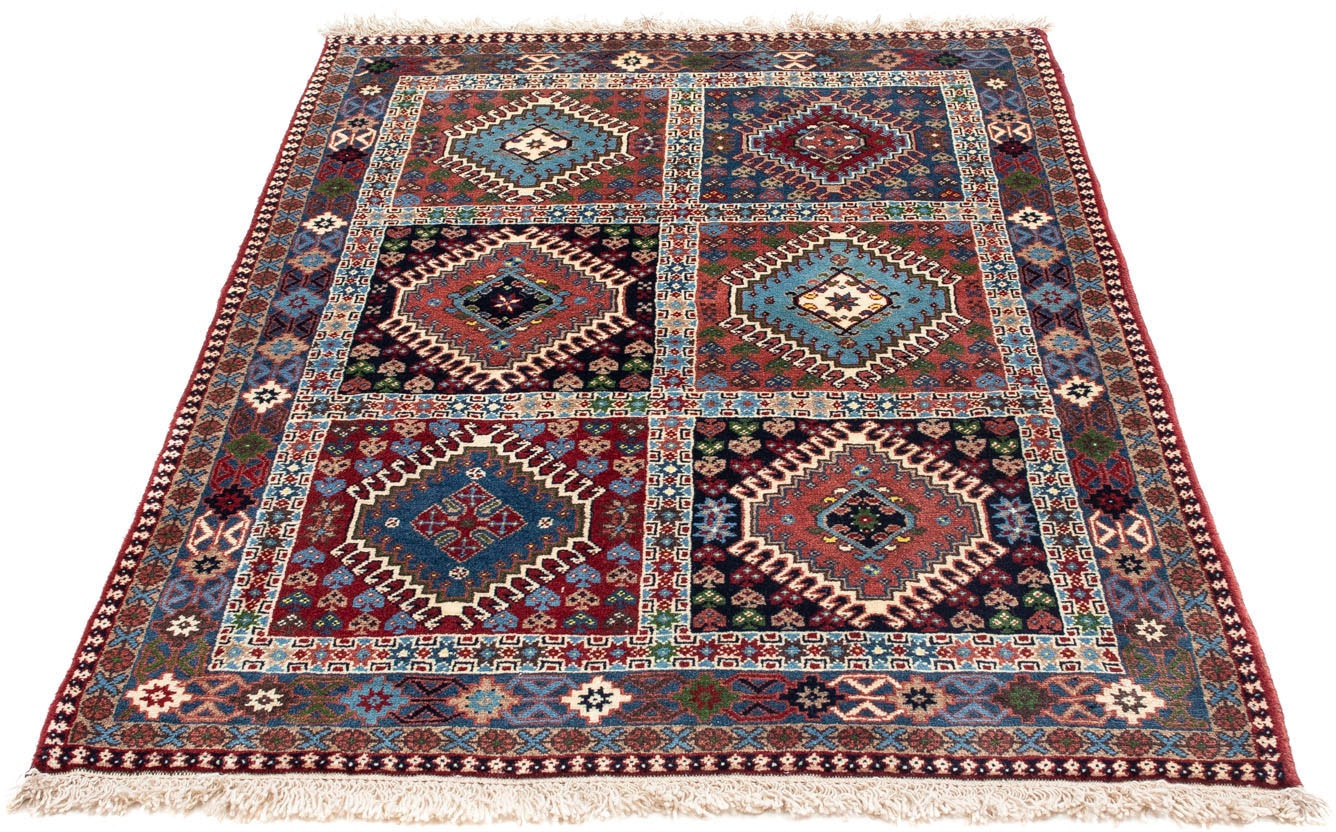 morgenland Wollteppich »Yalameh Felder Blu 144 x 100 cm«, rechteckig, Handg günstig online kaufen